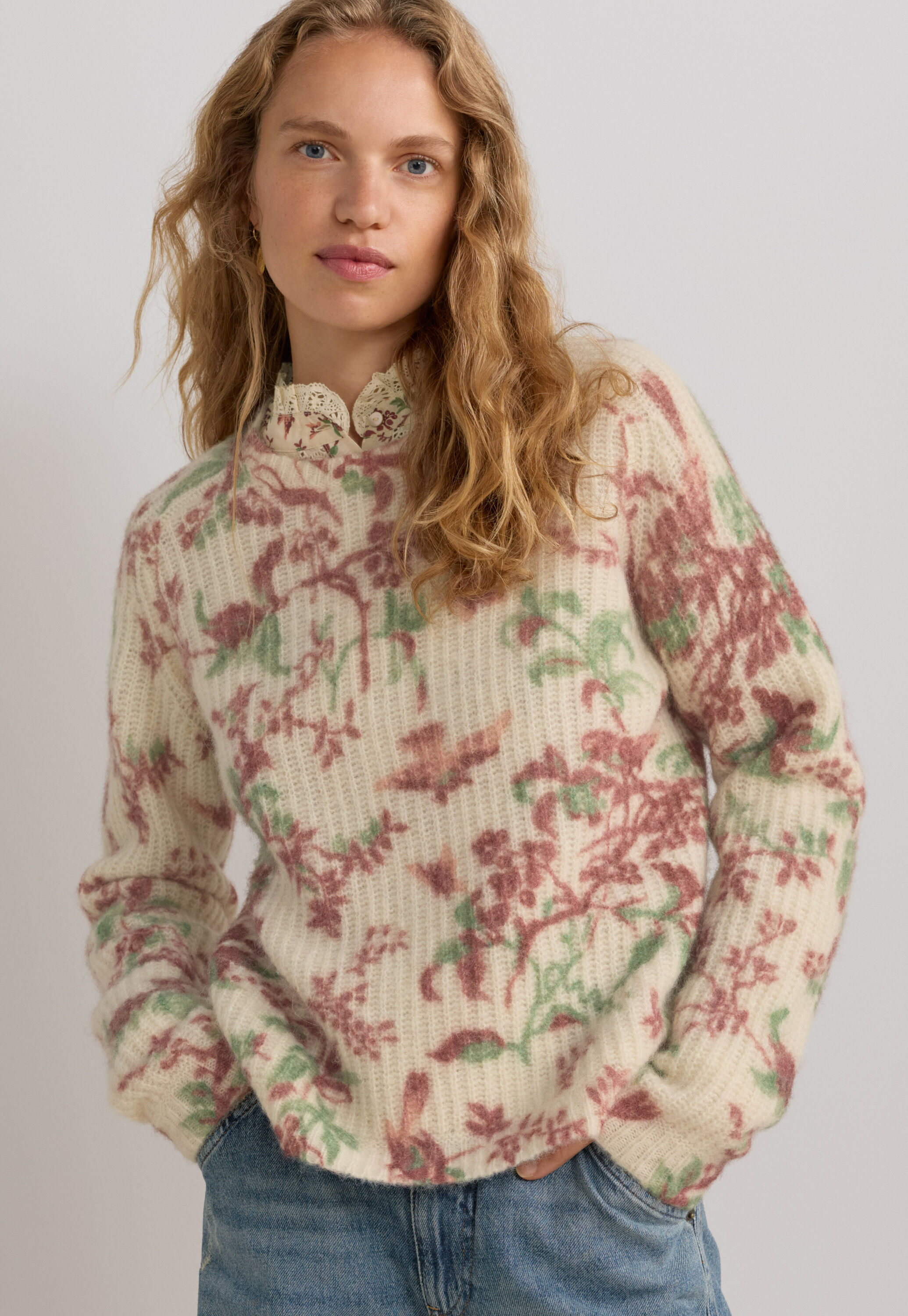 Cable-knit sweater