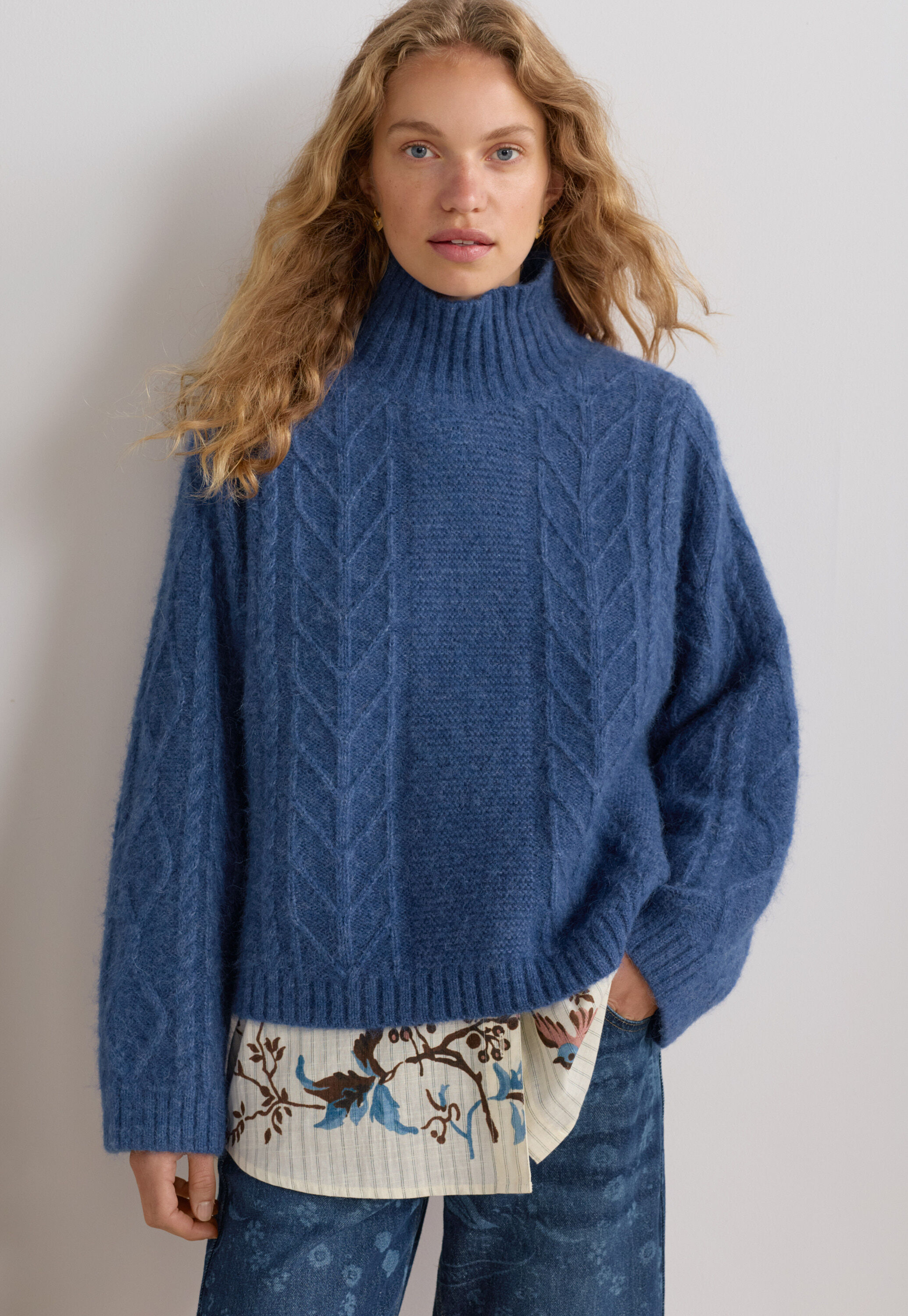 Cable-knit sweater