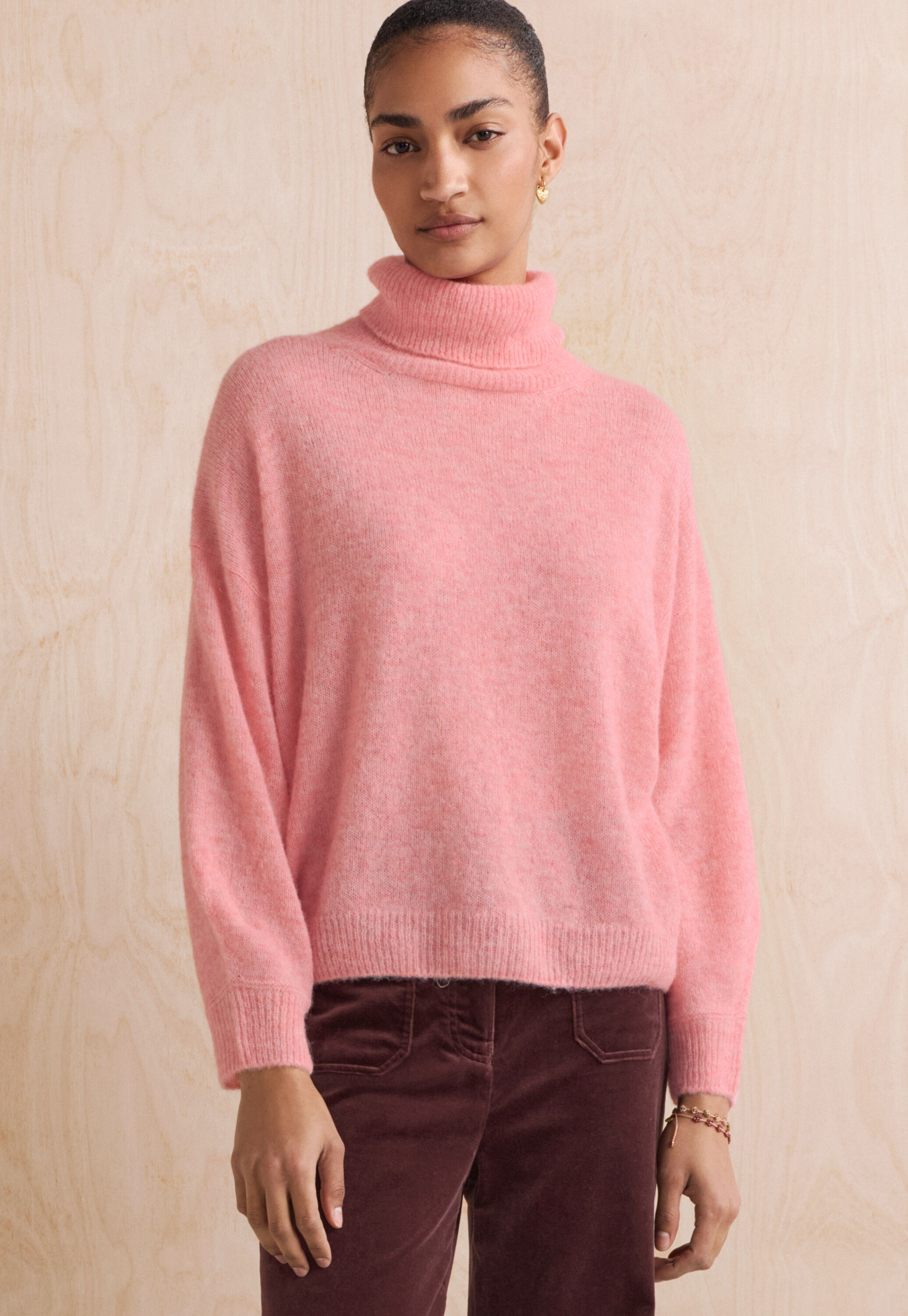 Reverse-striped sweater