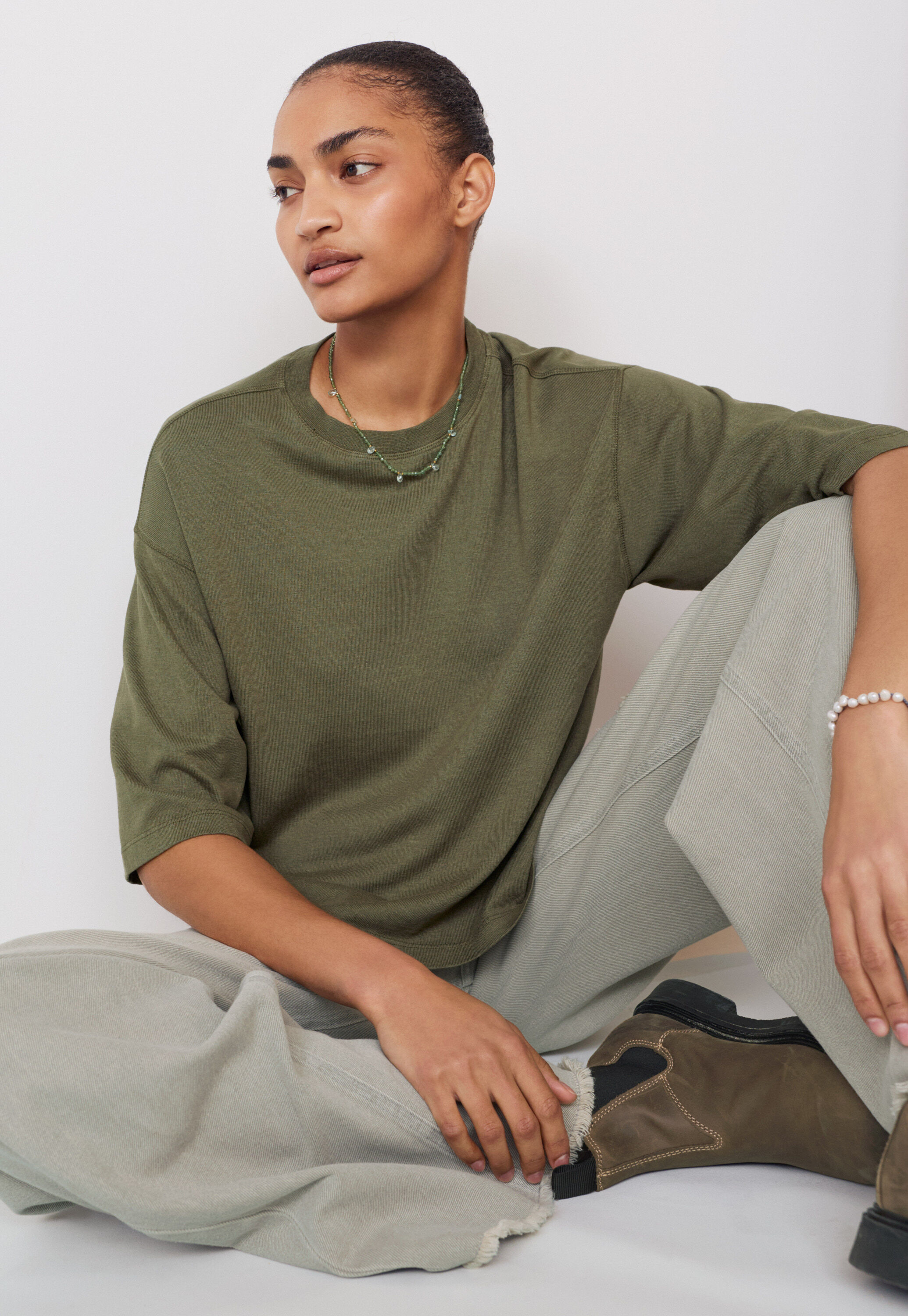 Reverse-striped sweater