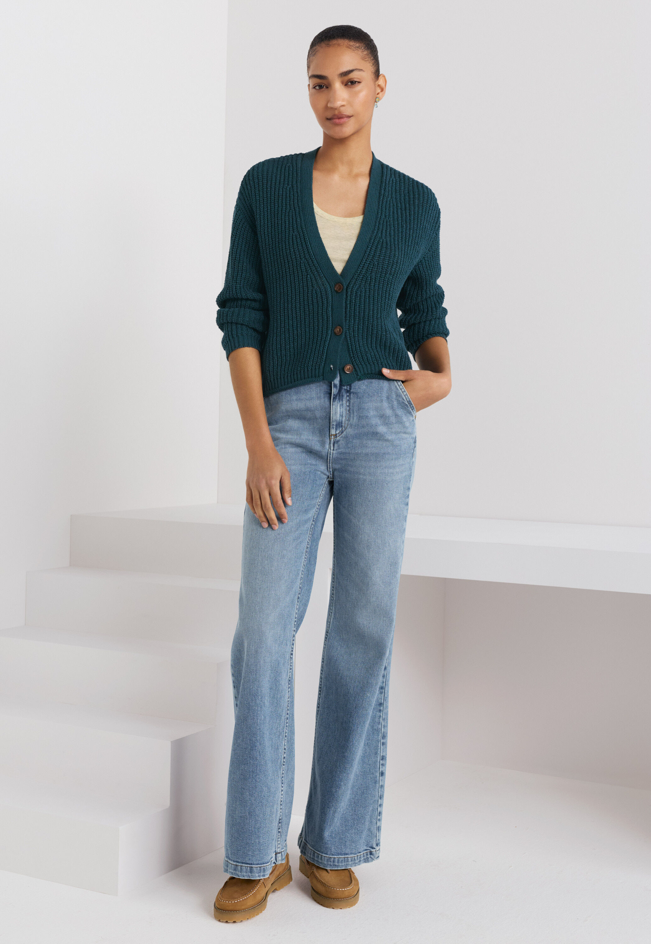 Tie-front cord top