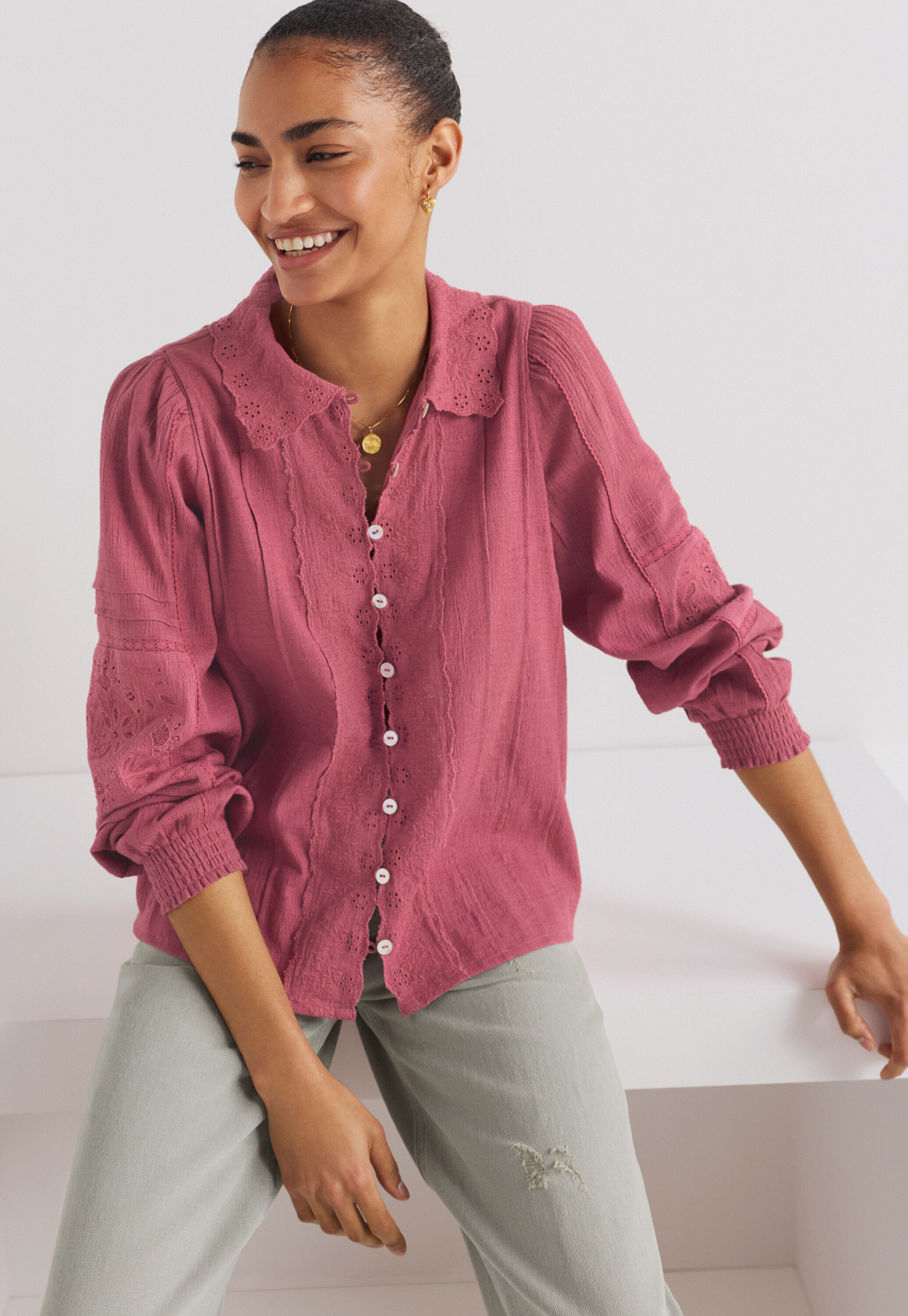 Tie-front cord top