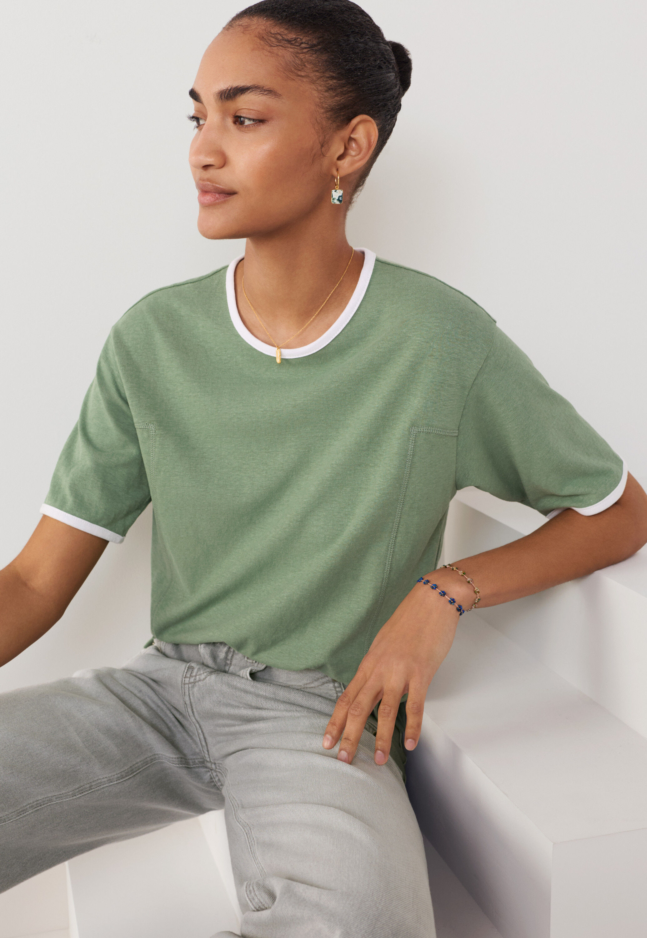 Tie-front cord top