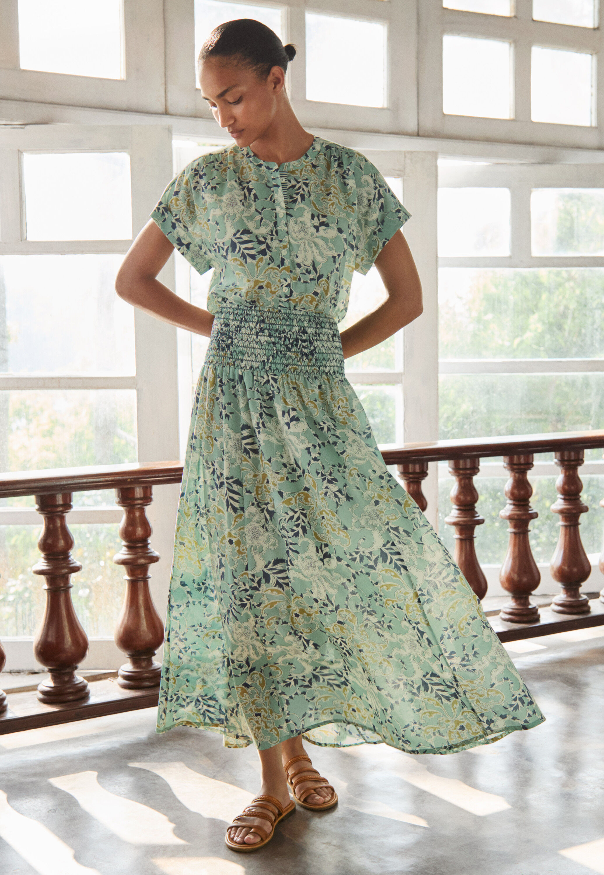 Printed maxi-skirt