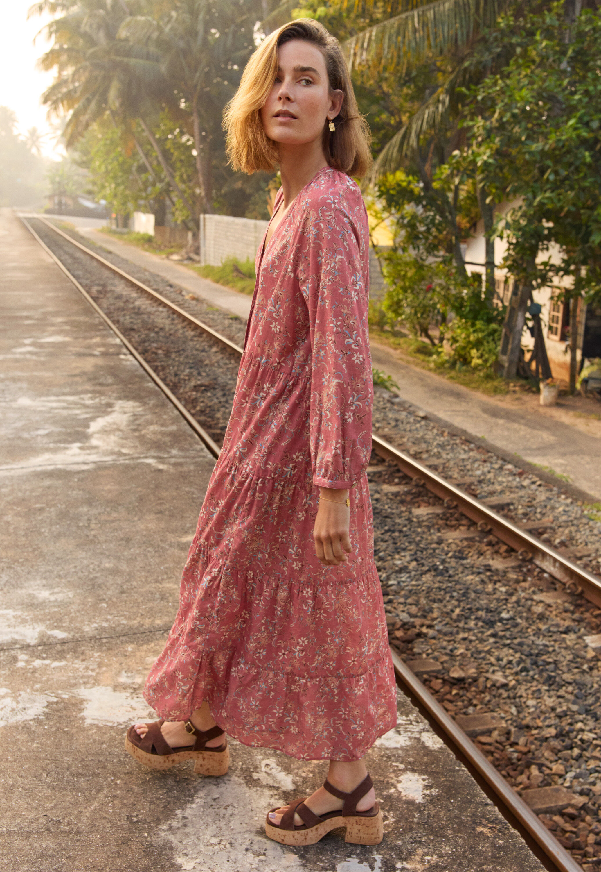 Printed maxi-skirt