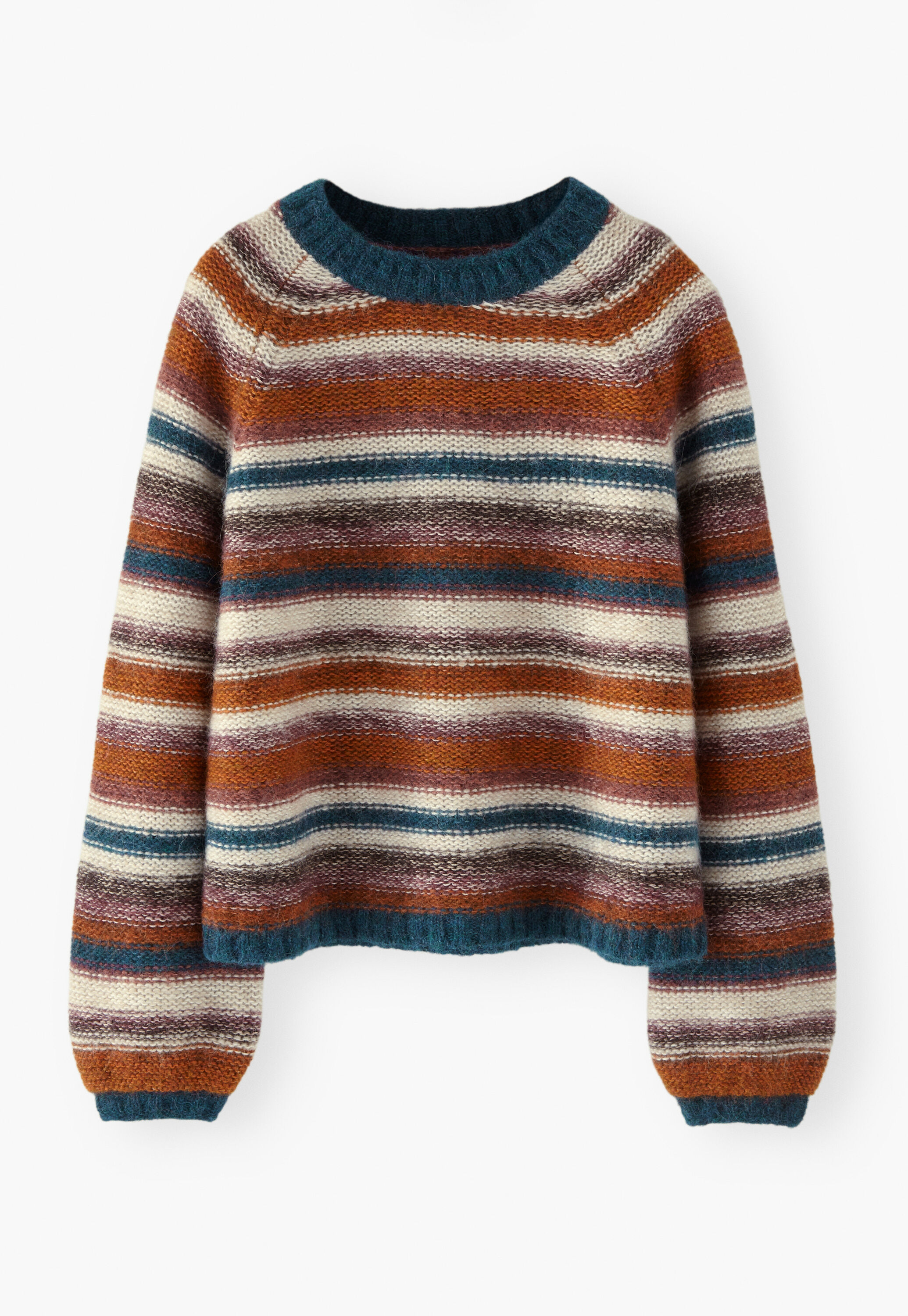Reverse-striped sweater