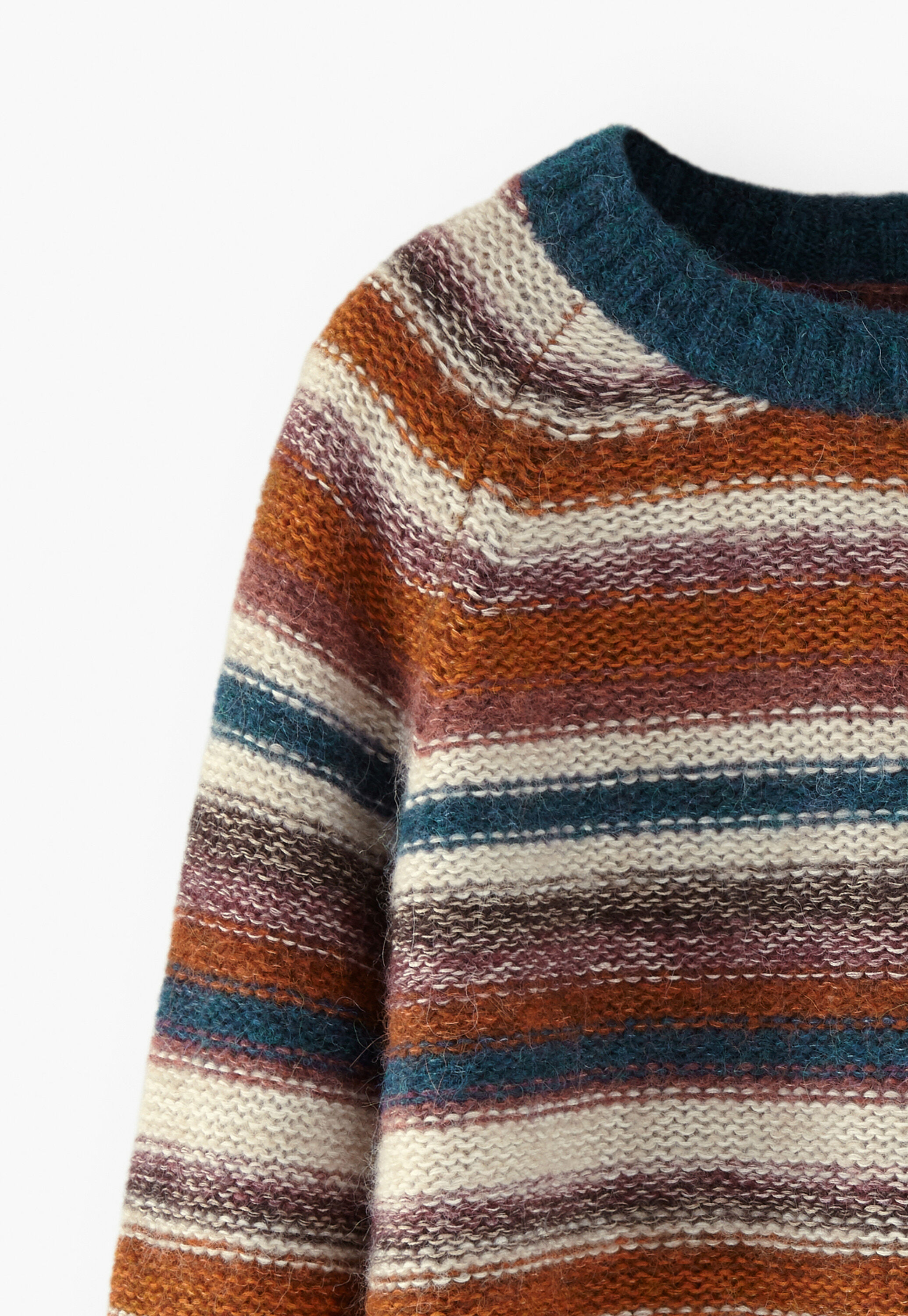 Reverse-striped sweater