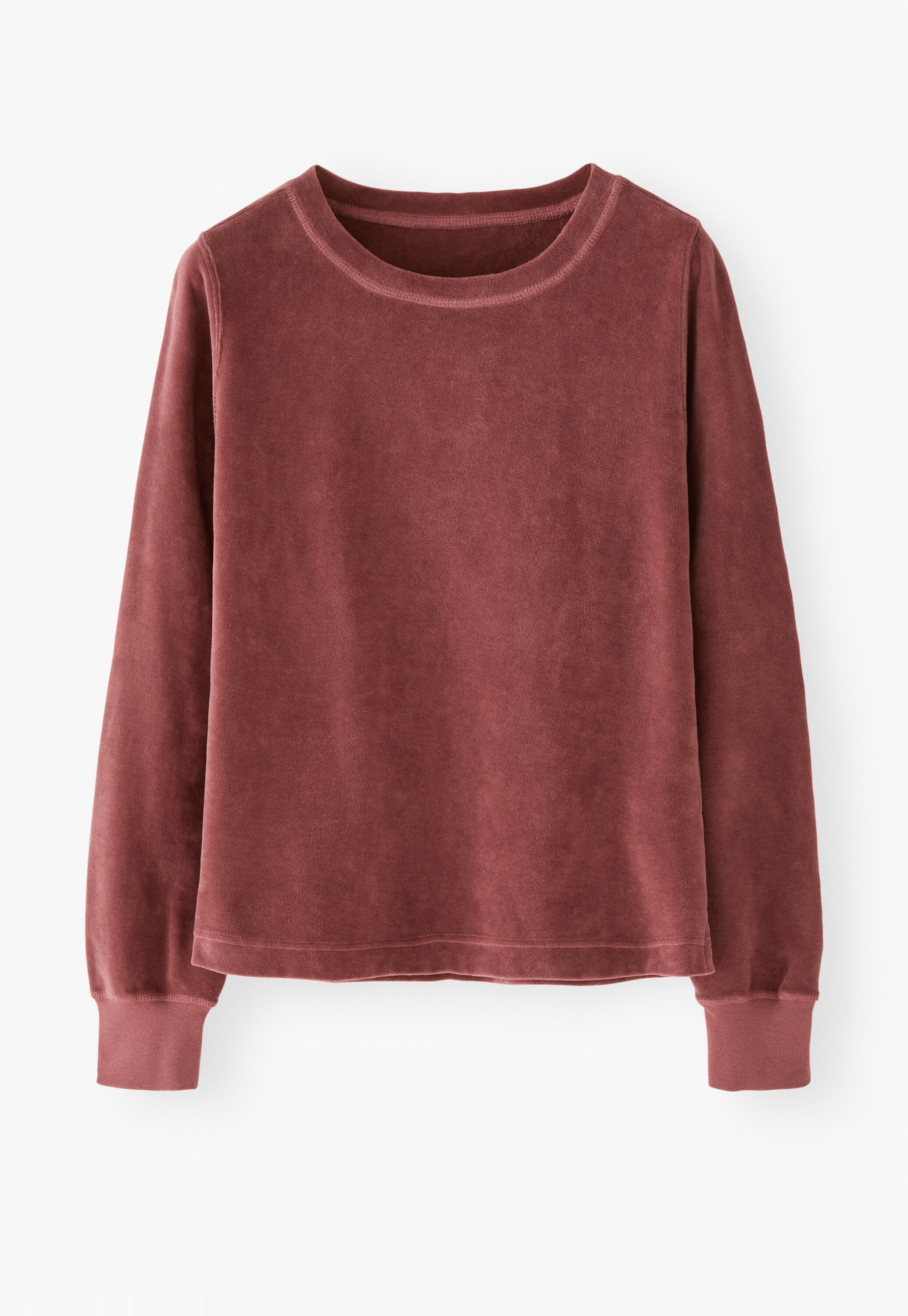 Velour top, Grape, large