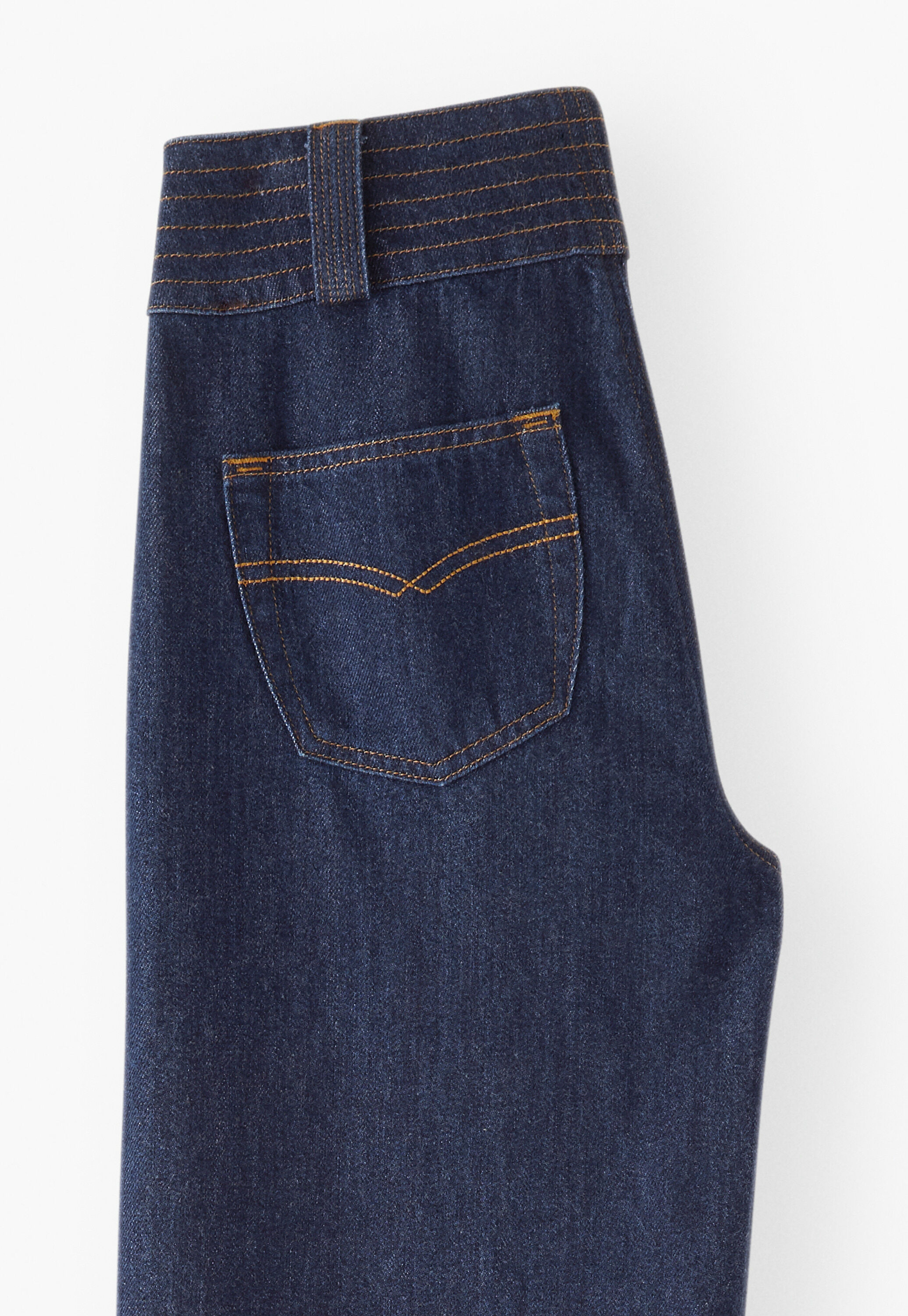 Drapey wide-leg jeans, Rinse wash, large