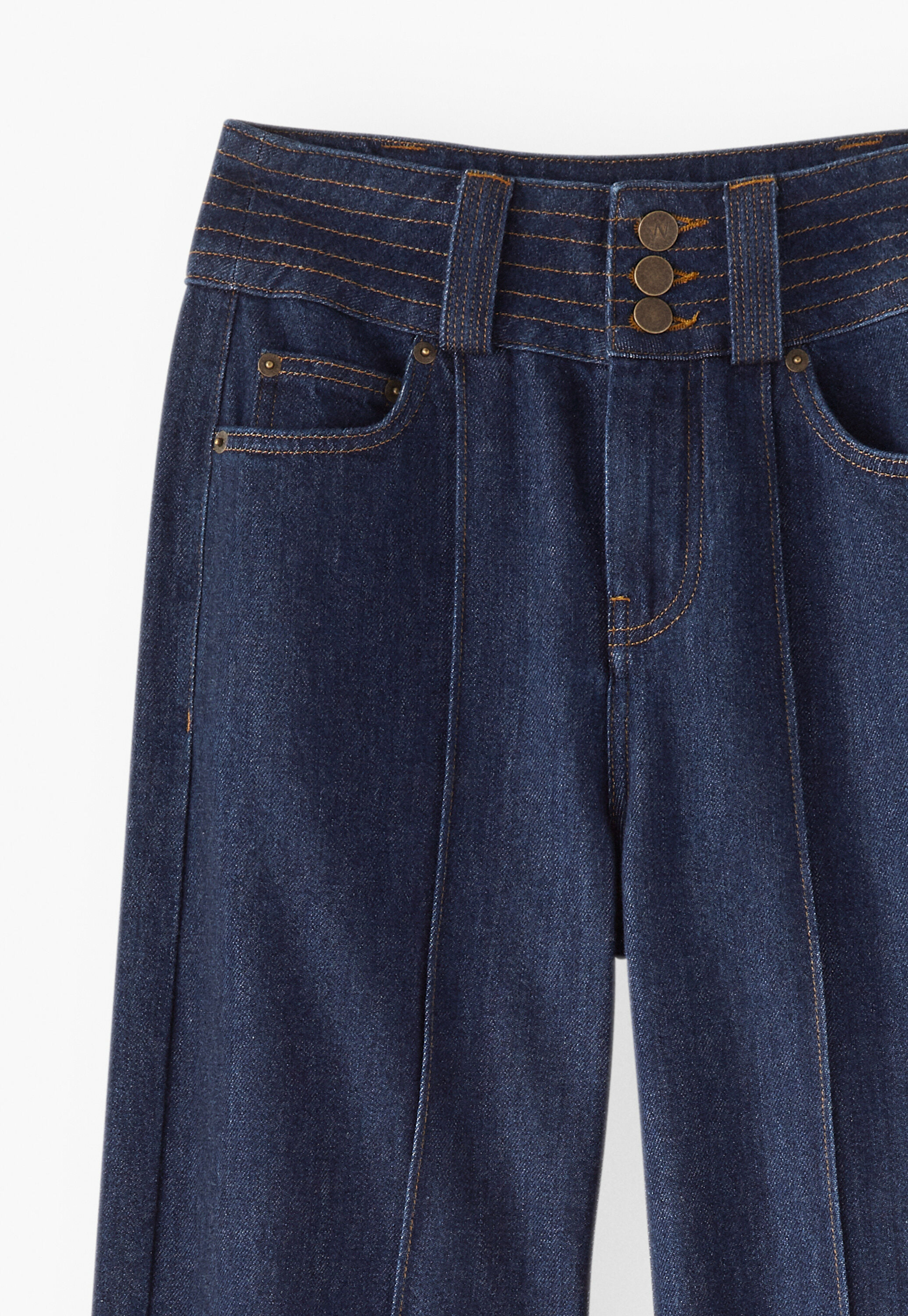 Drapey wide-leg jeans, Rinse wash, large