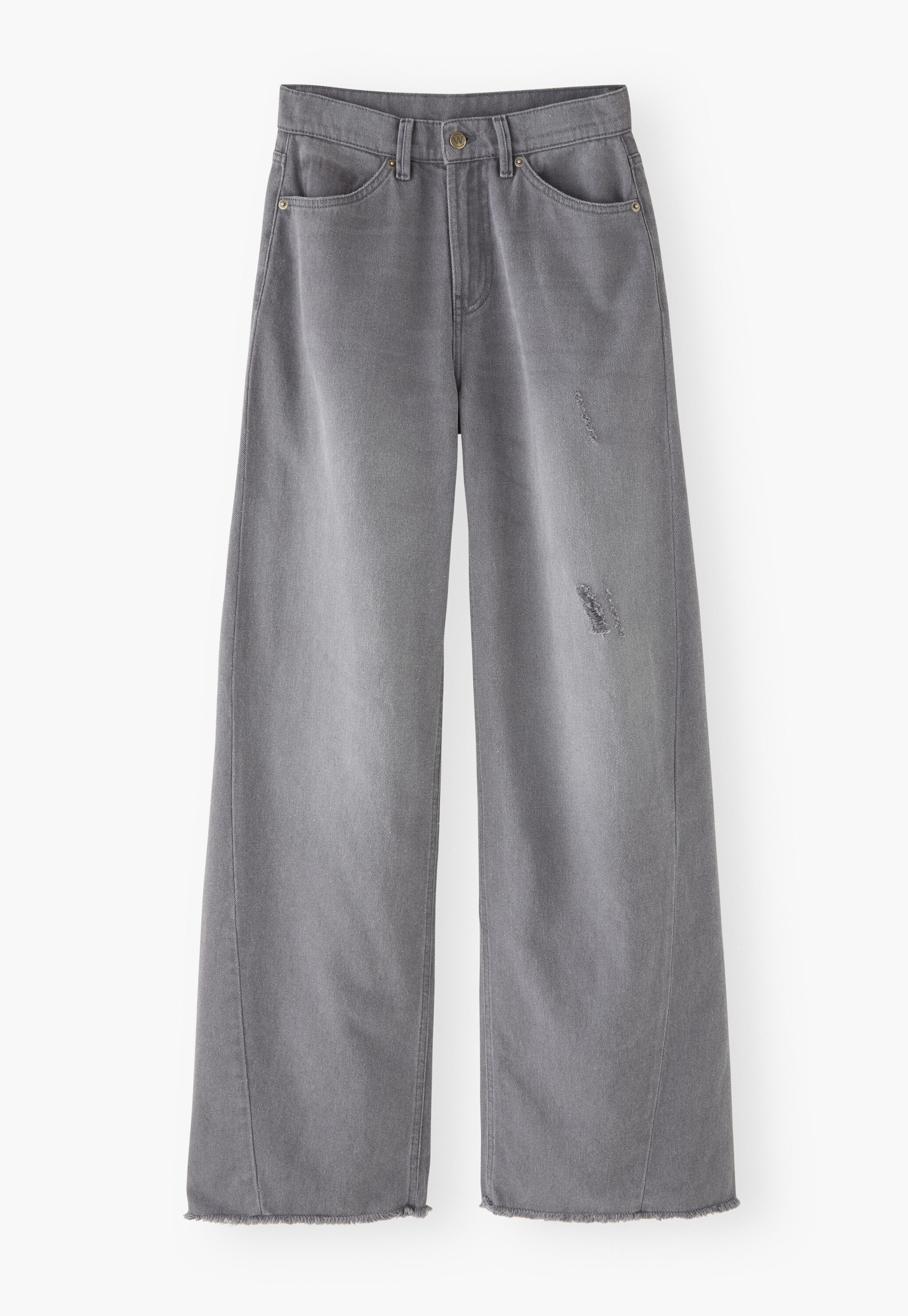 Mid-rise wide-leg jeans, Dark grey, large