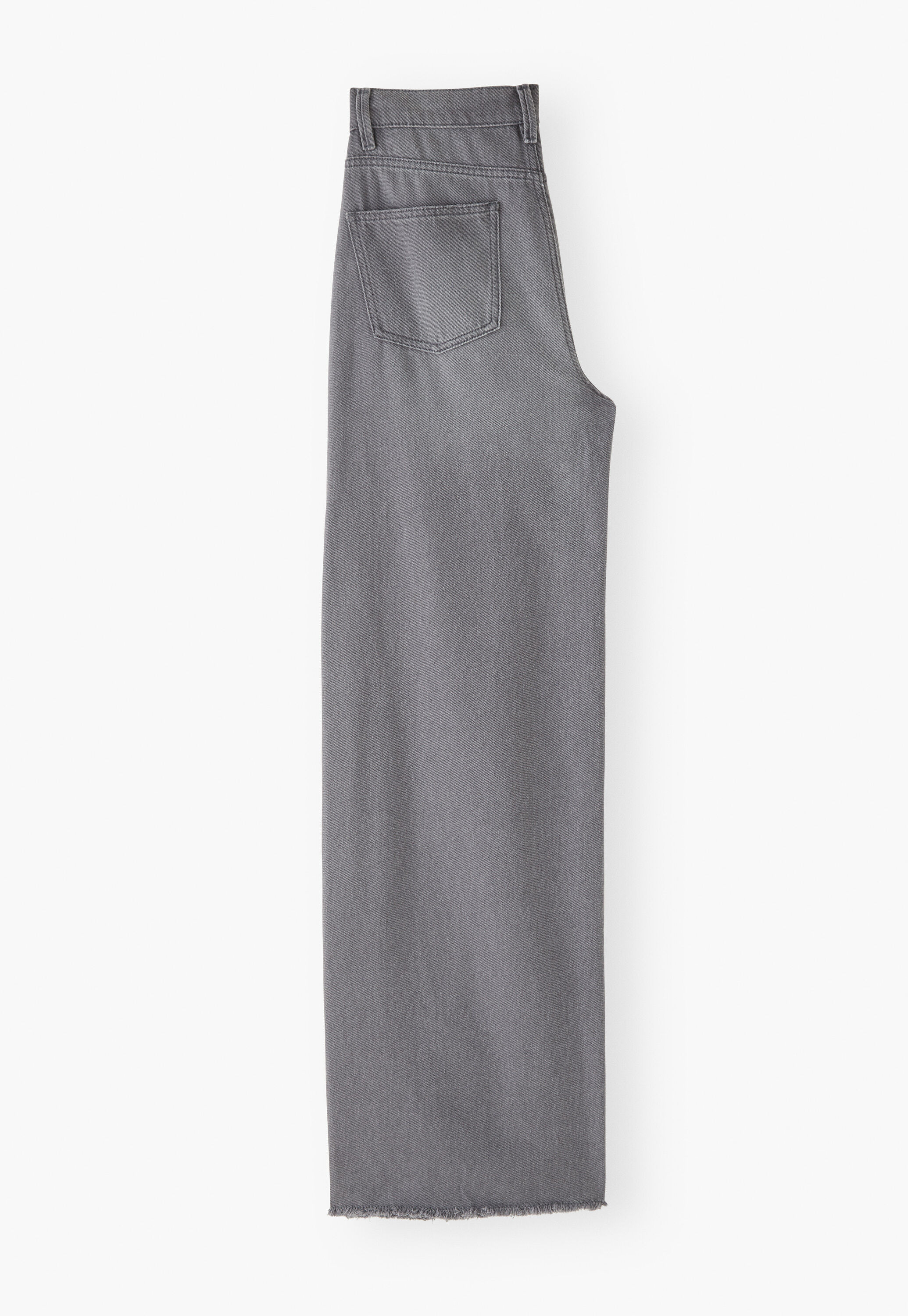 Mid-rise wide-leg jeans, Dark grey, large