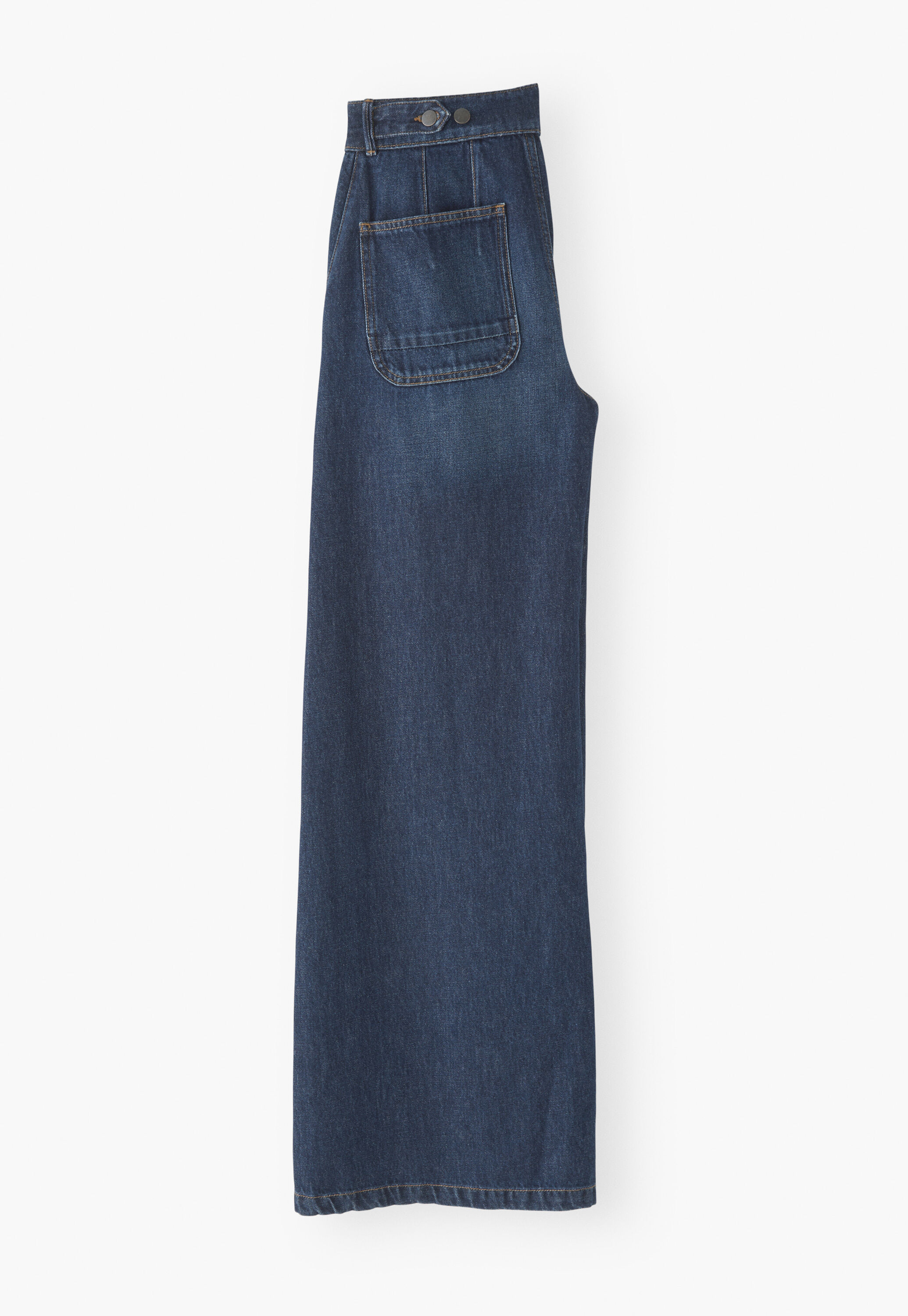 Wide flared jeans, Dark ocean, large
