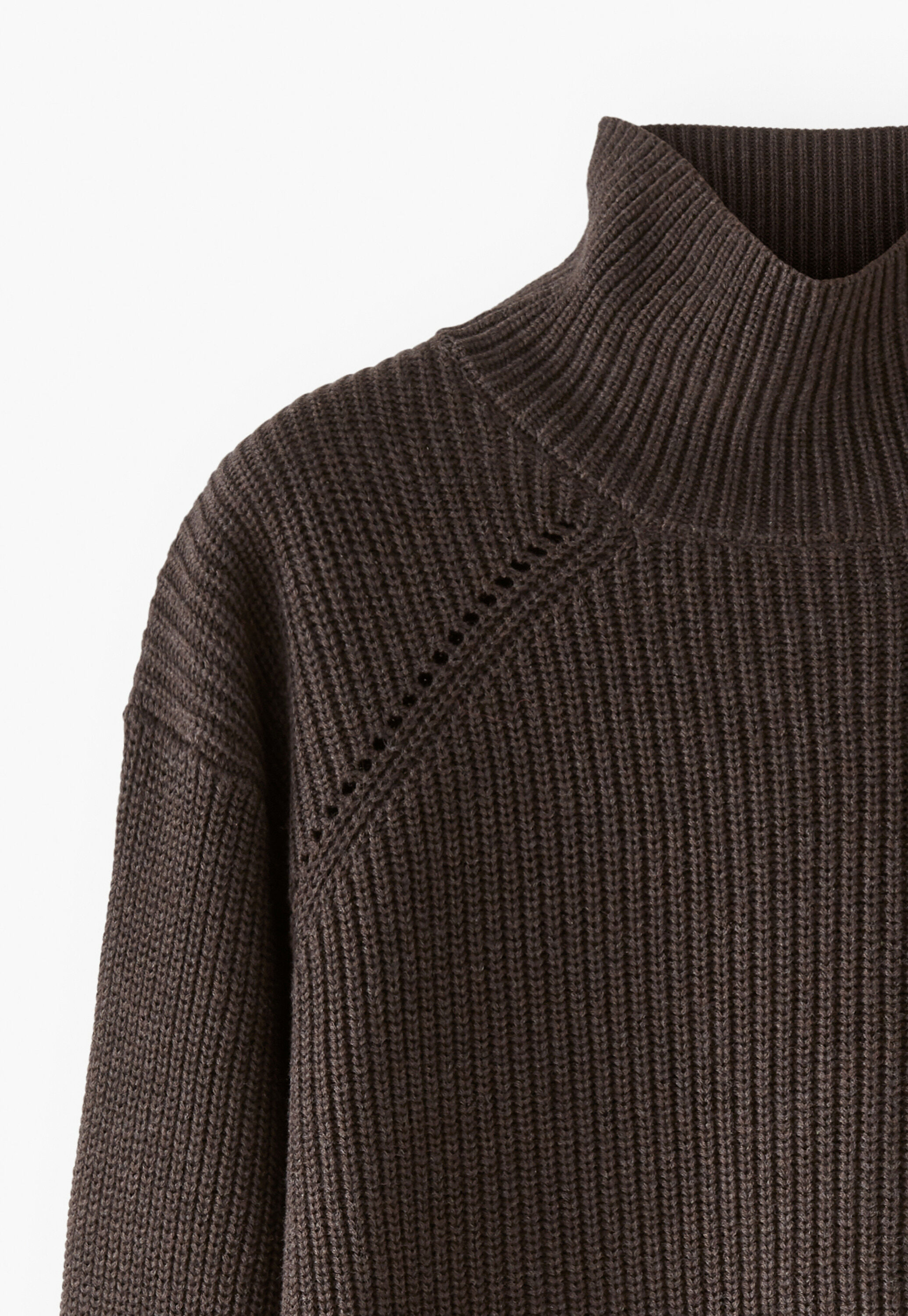 Ribbed roll-neck sweater