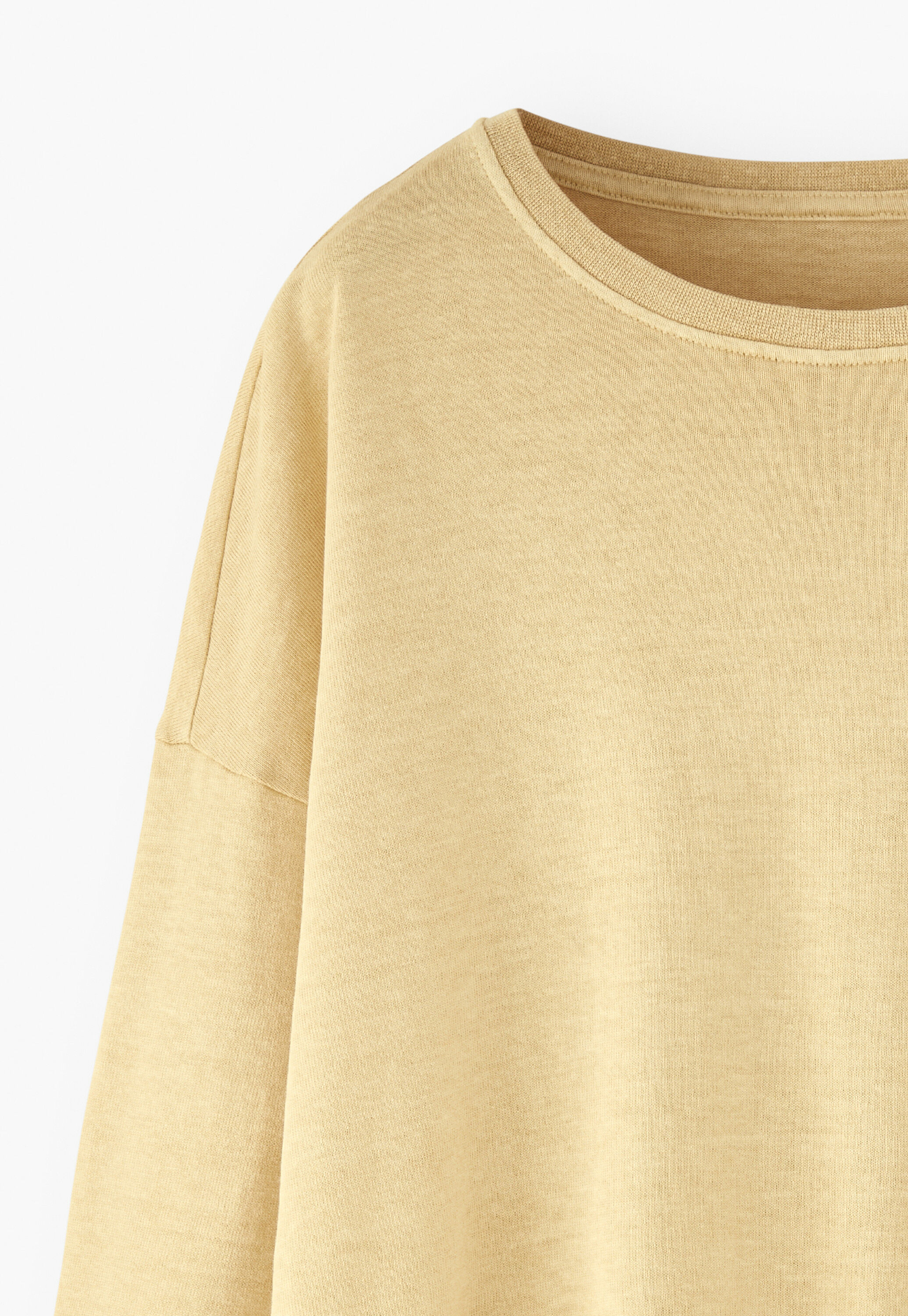 Drop-shoulder top, Warm yellow, large