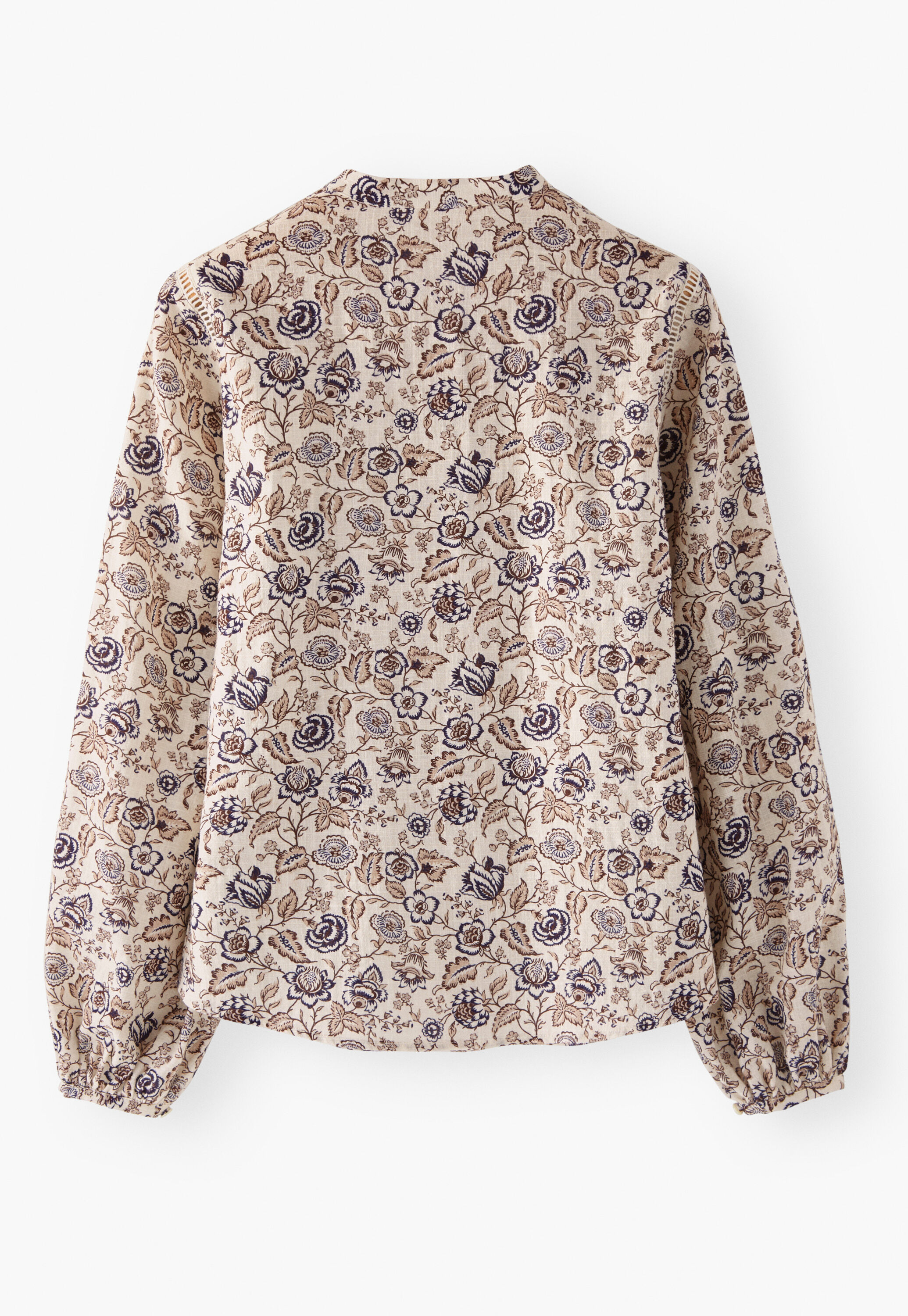 Printed blouse, Ecru fawn, large
