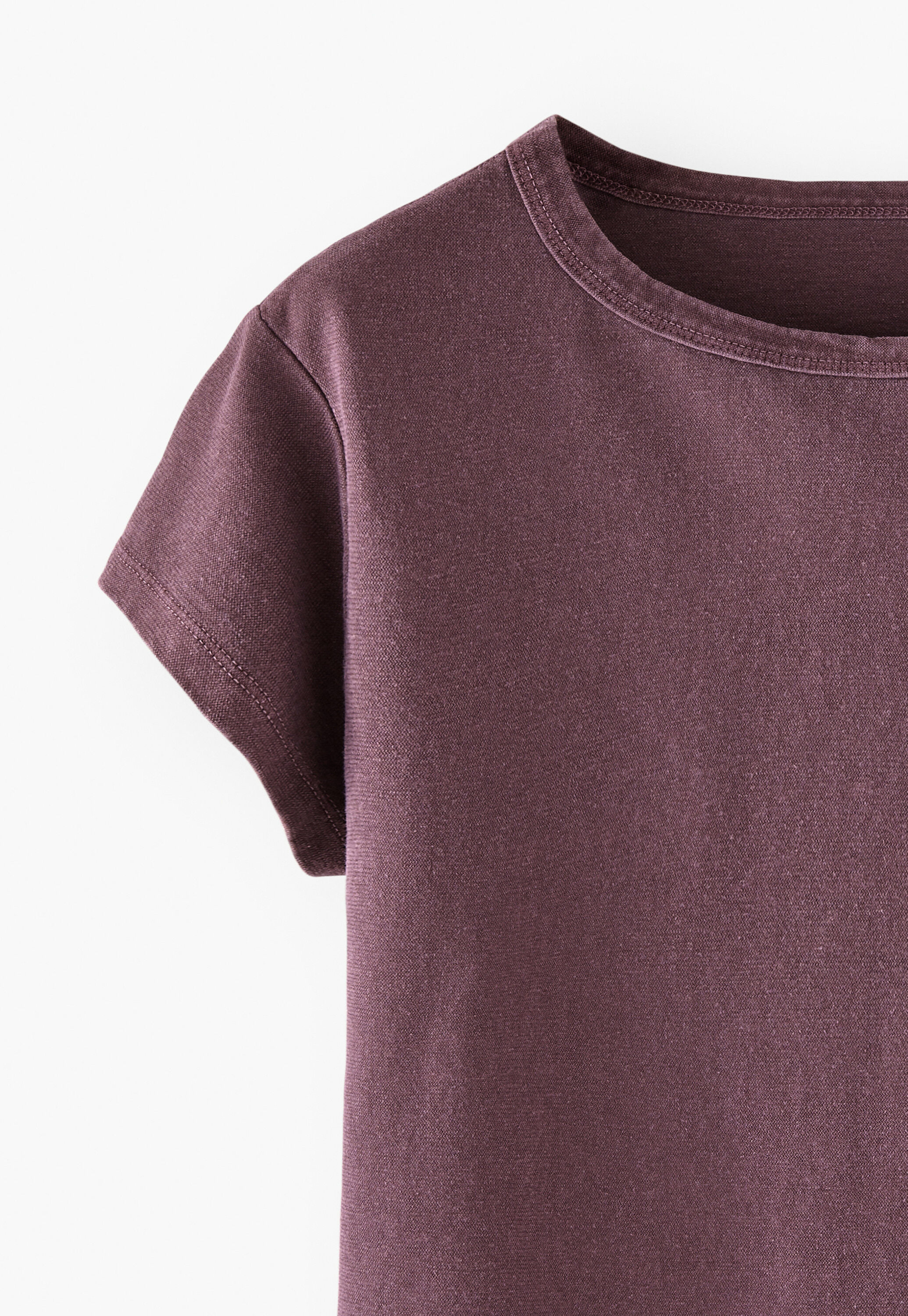 Jersey T-shirt, Aubergine, large