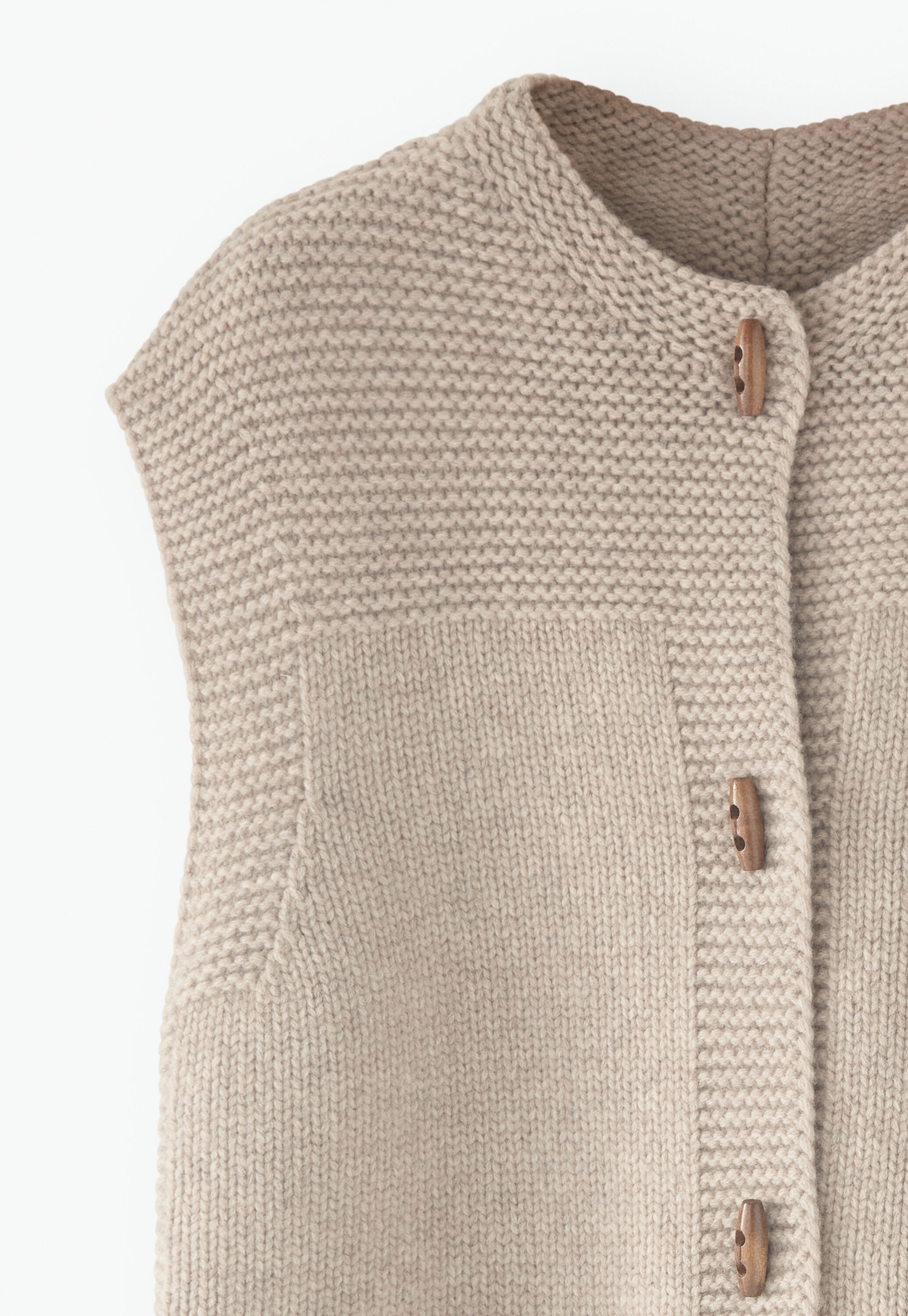 Knitted gilet, Light fawn, large