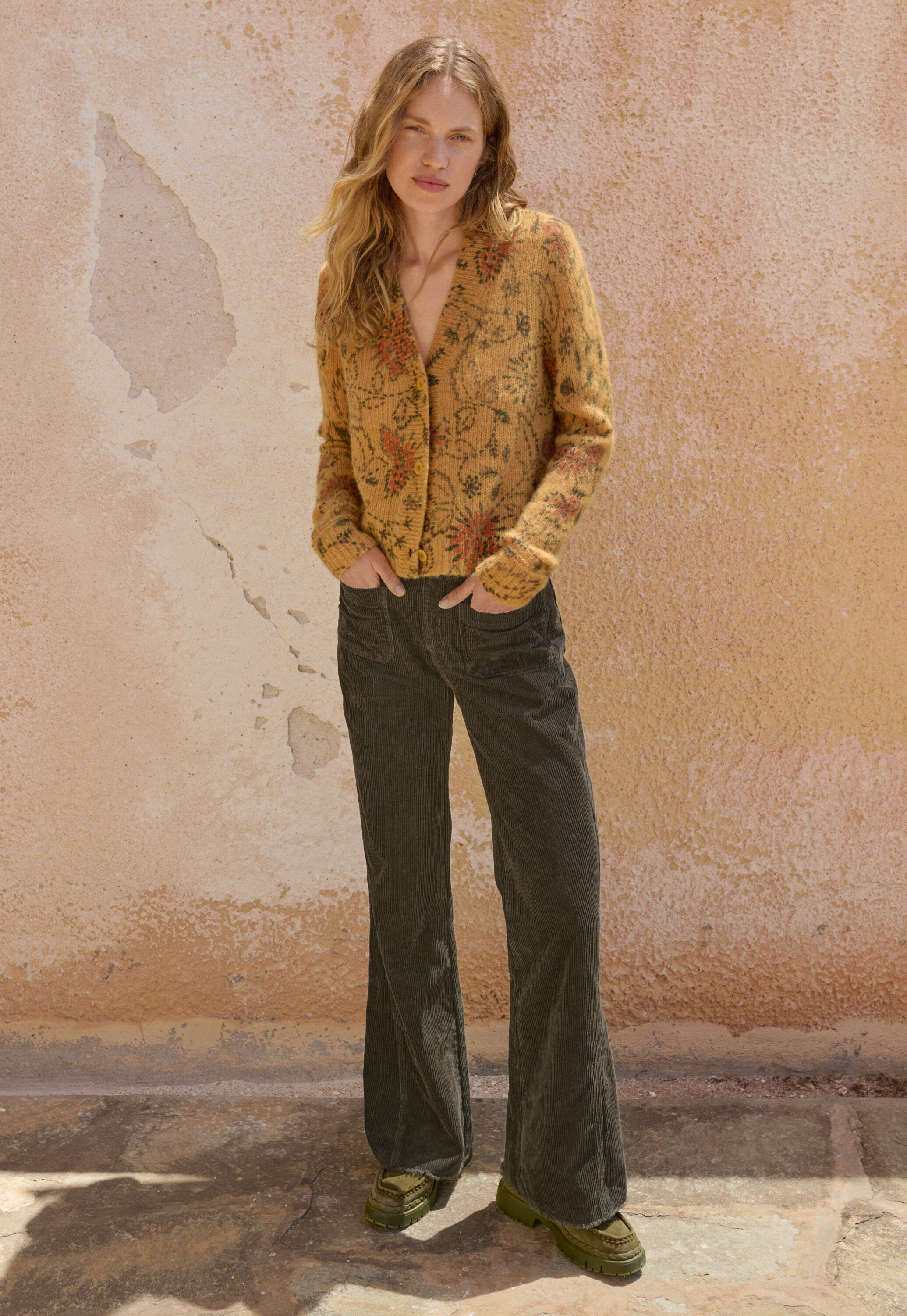 Printed cardigan