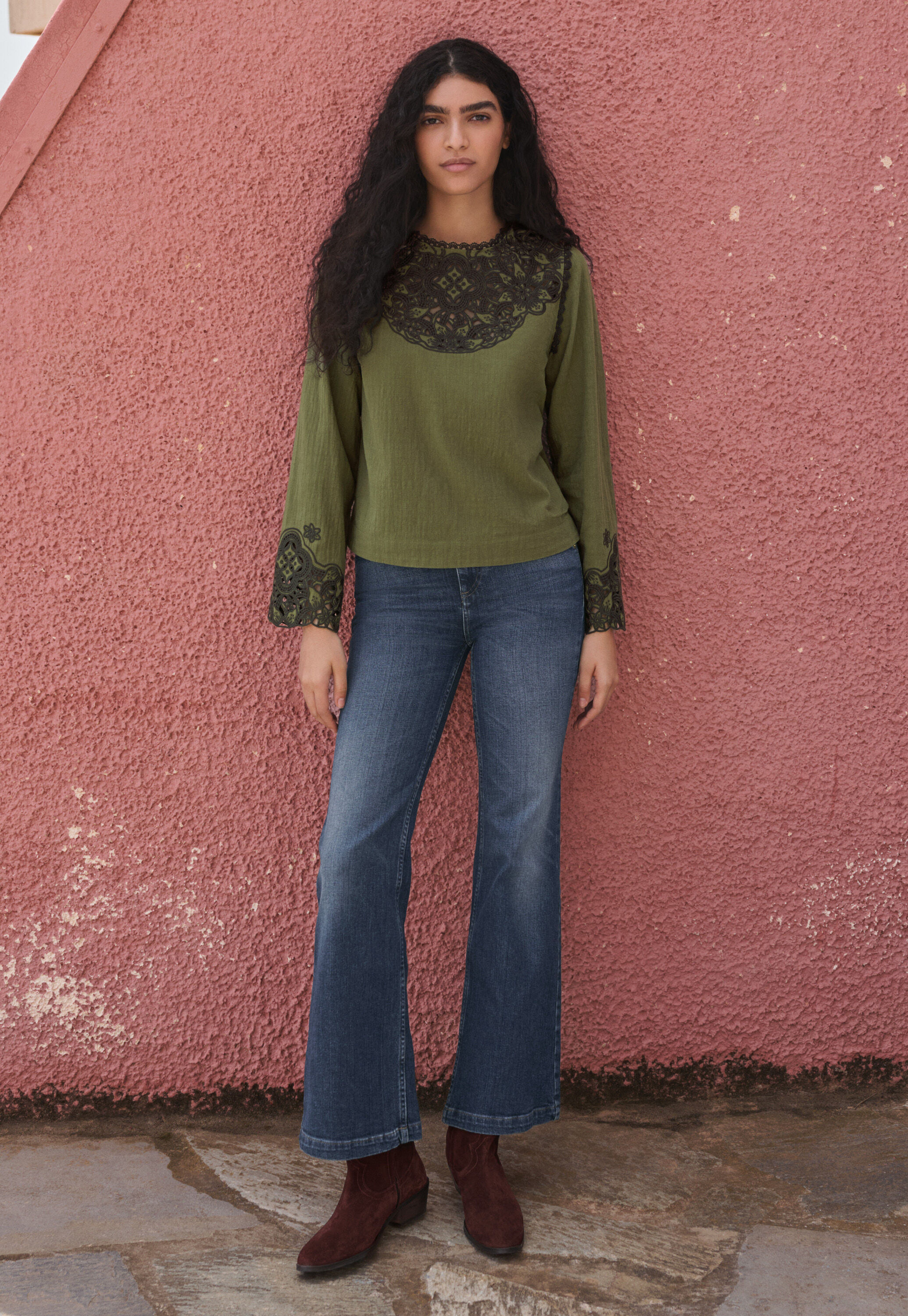 Cutwork top