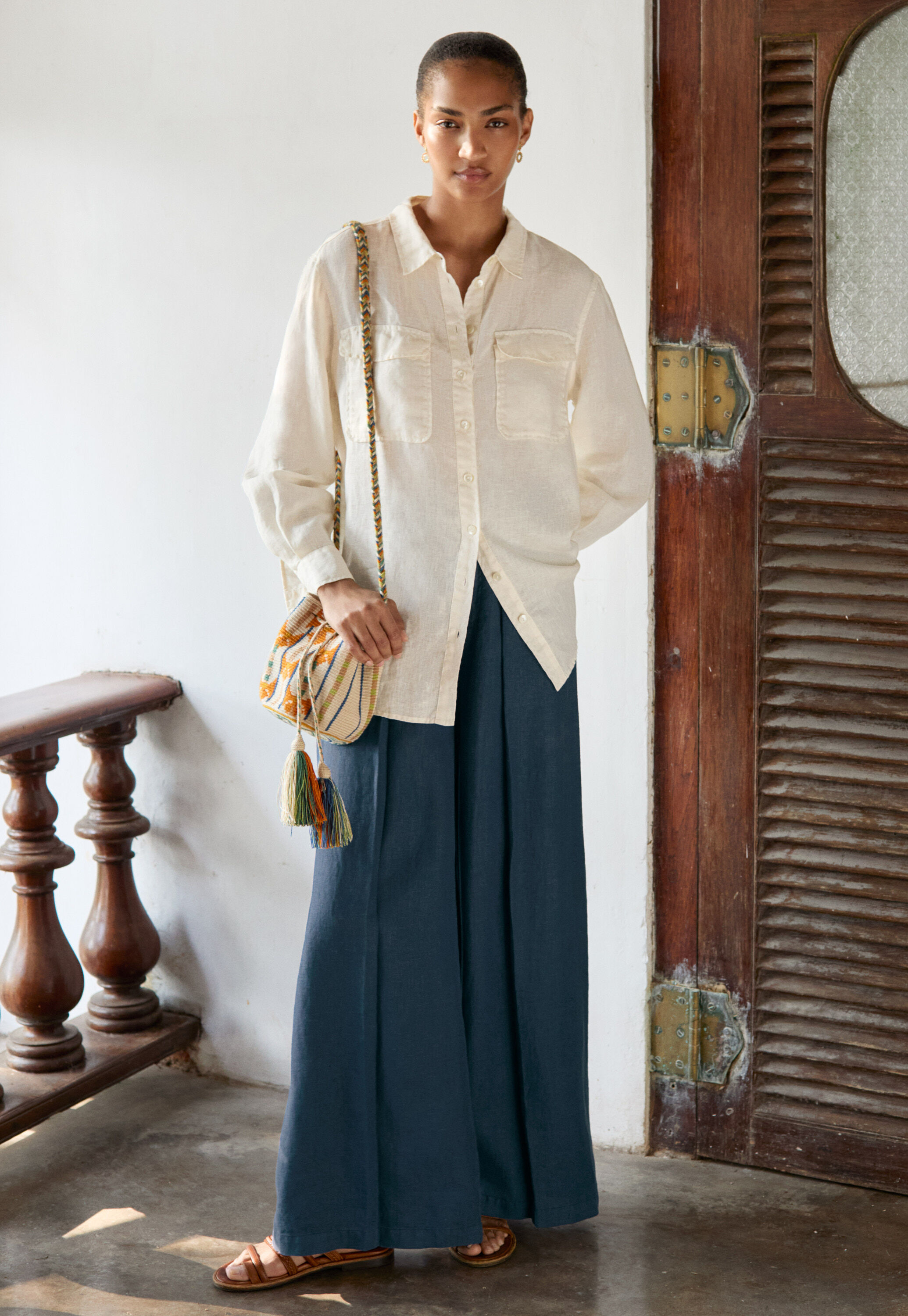Pleat-detail trousers