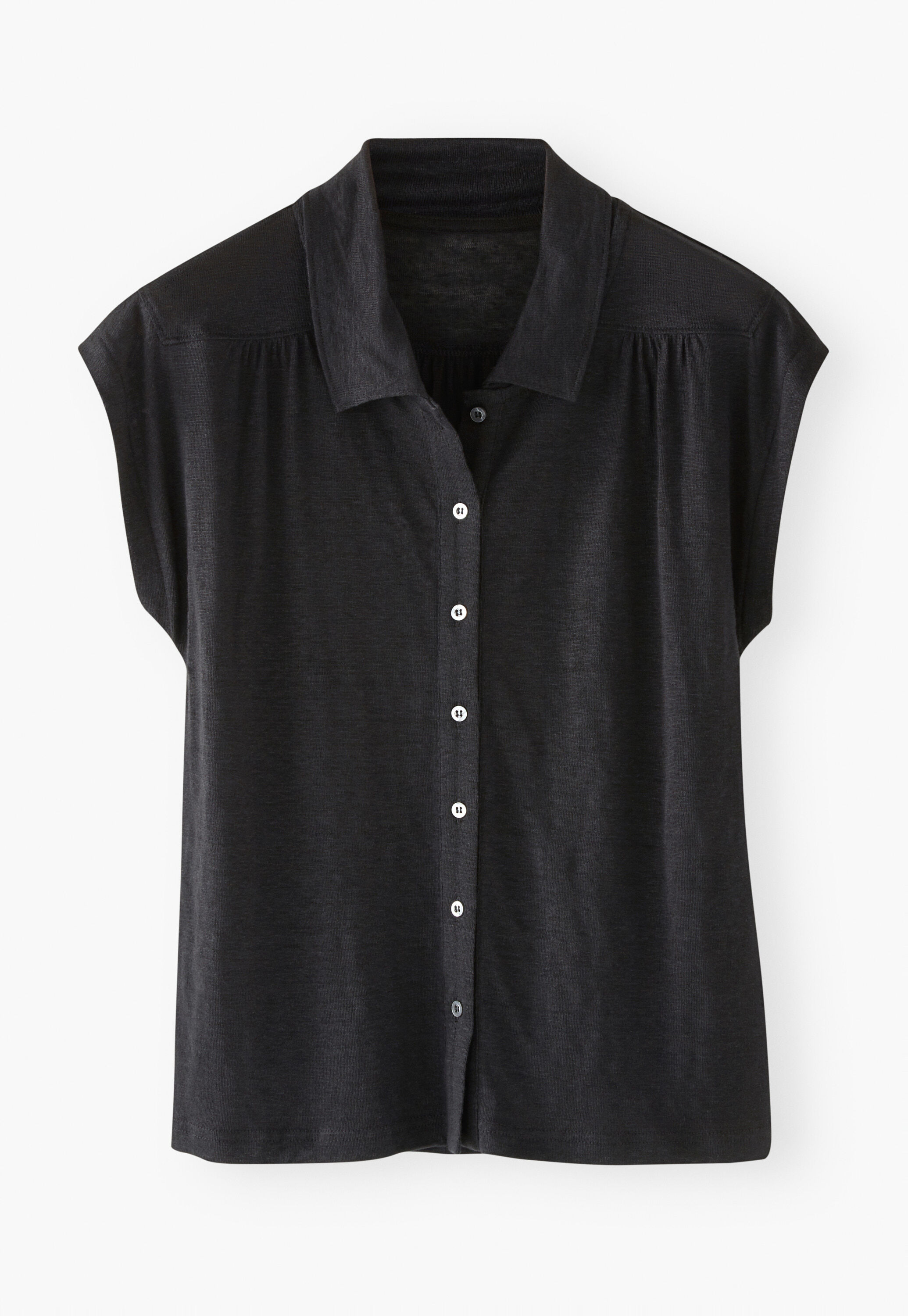Sleeveless collared top
