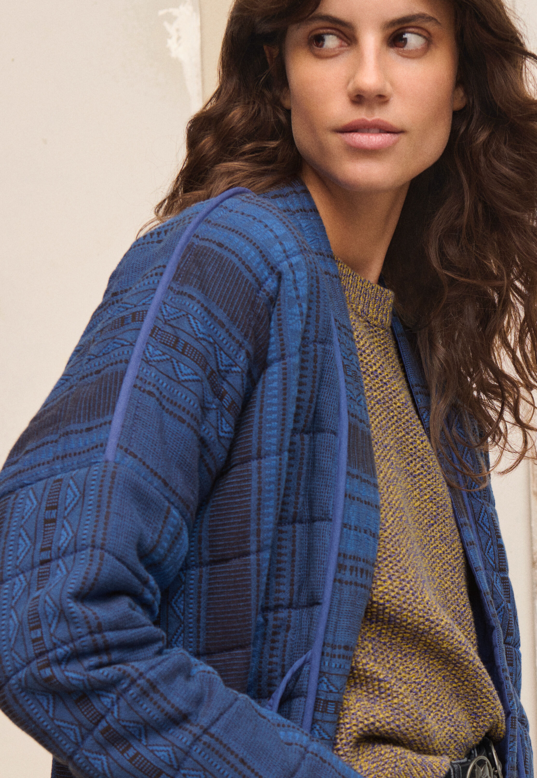 Striped jacquard jacket