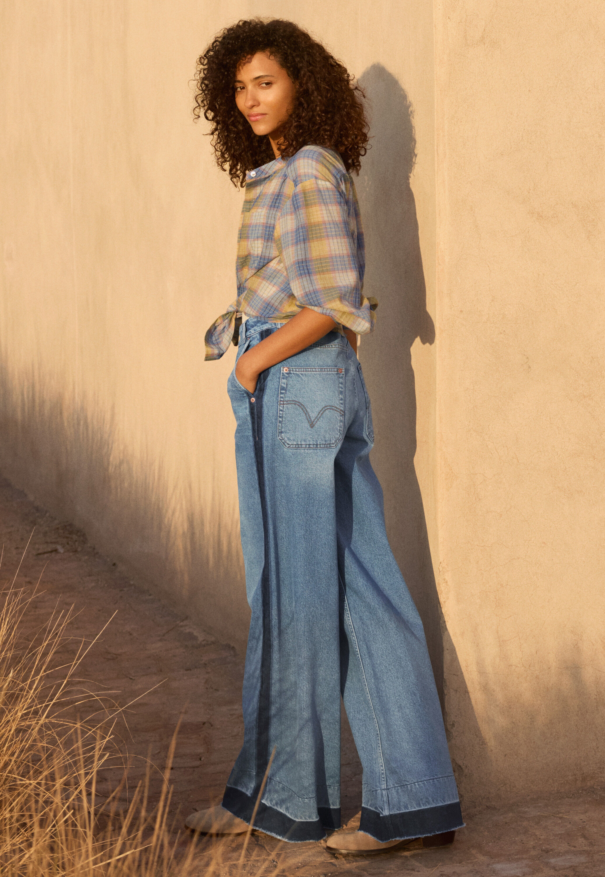 Checked boyfriend shirt