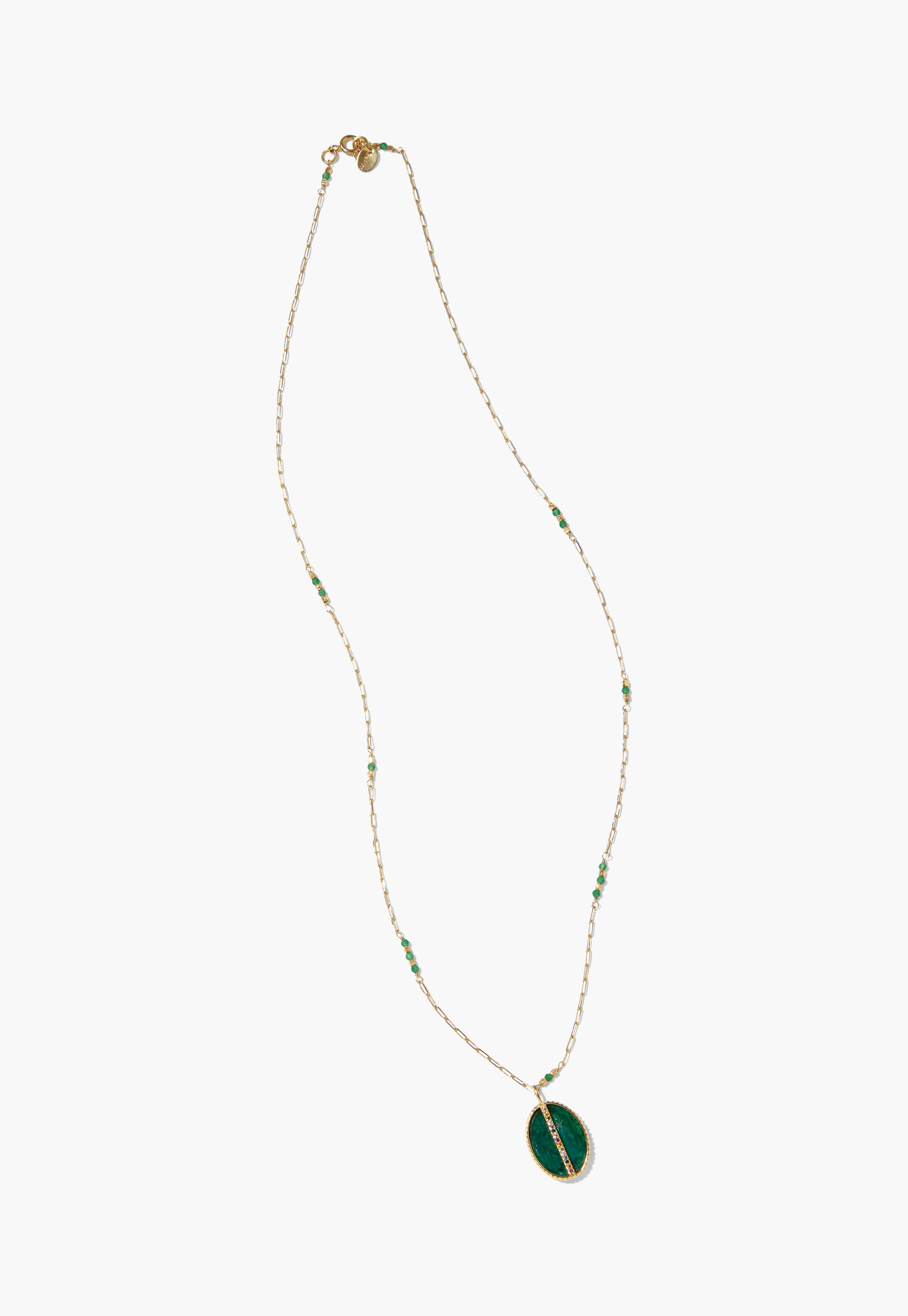 Emerald drop necklace