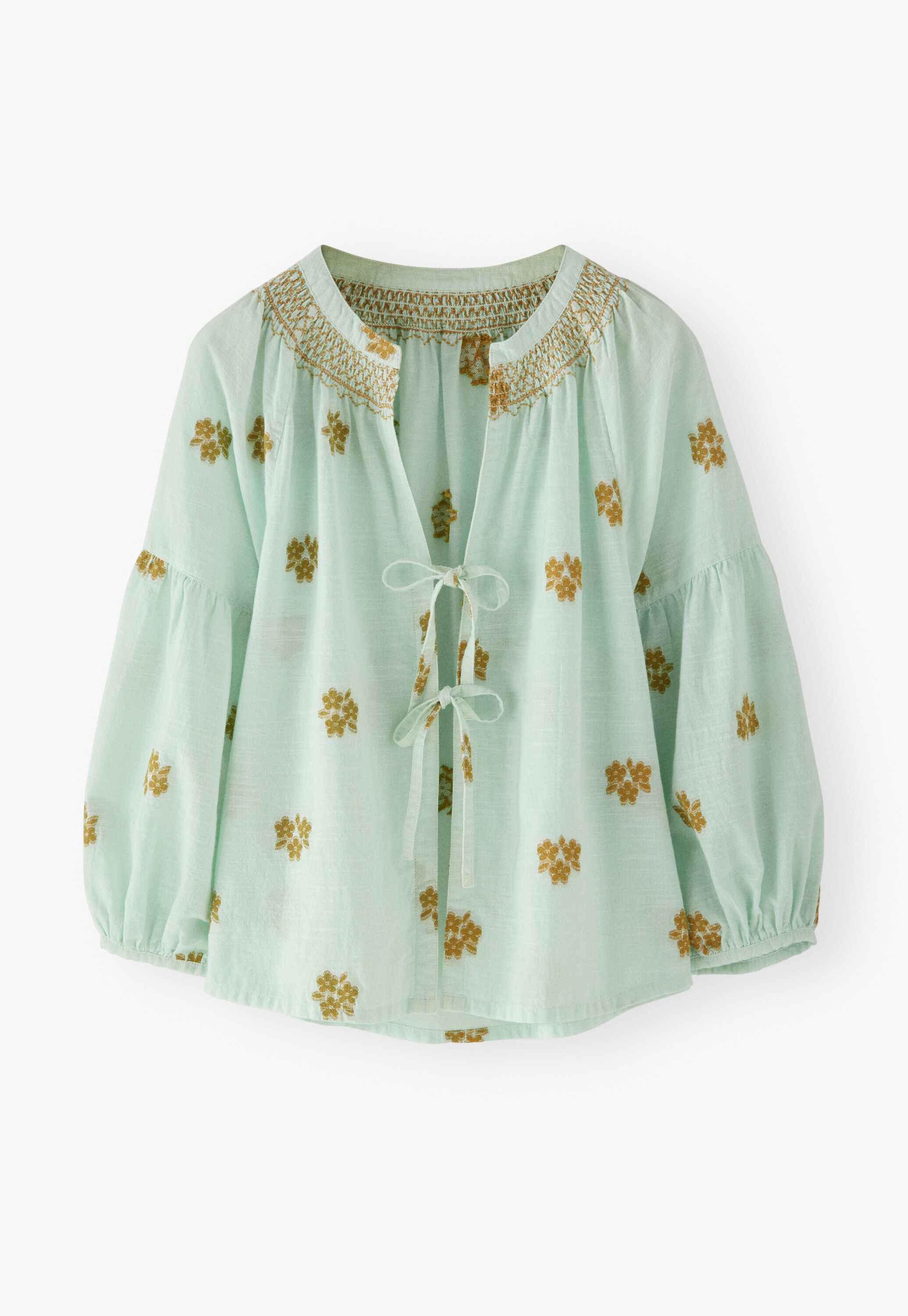 Clipped jacquard blouse