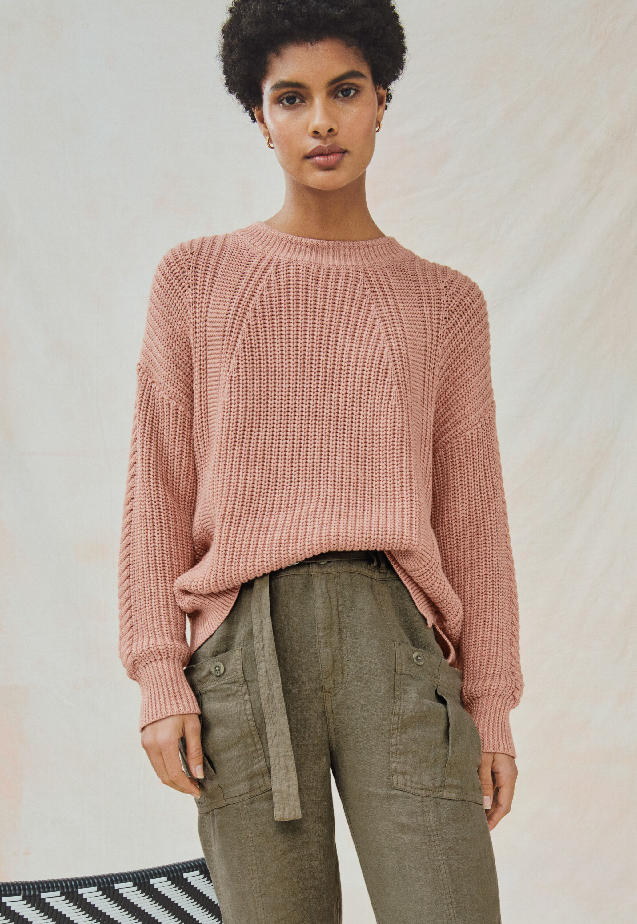 Cable-knit sweater