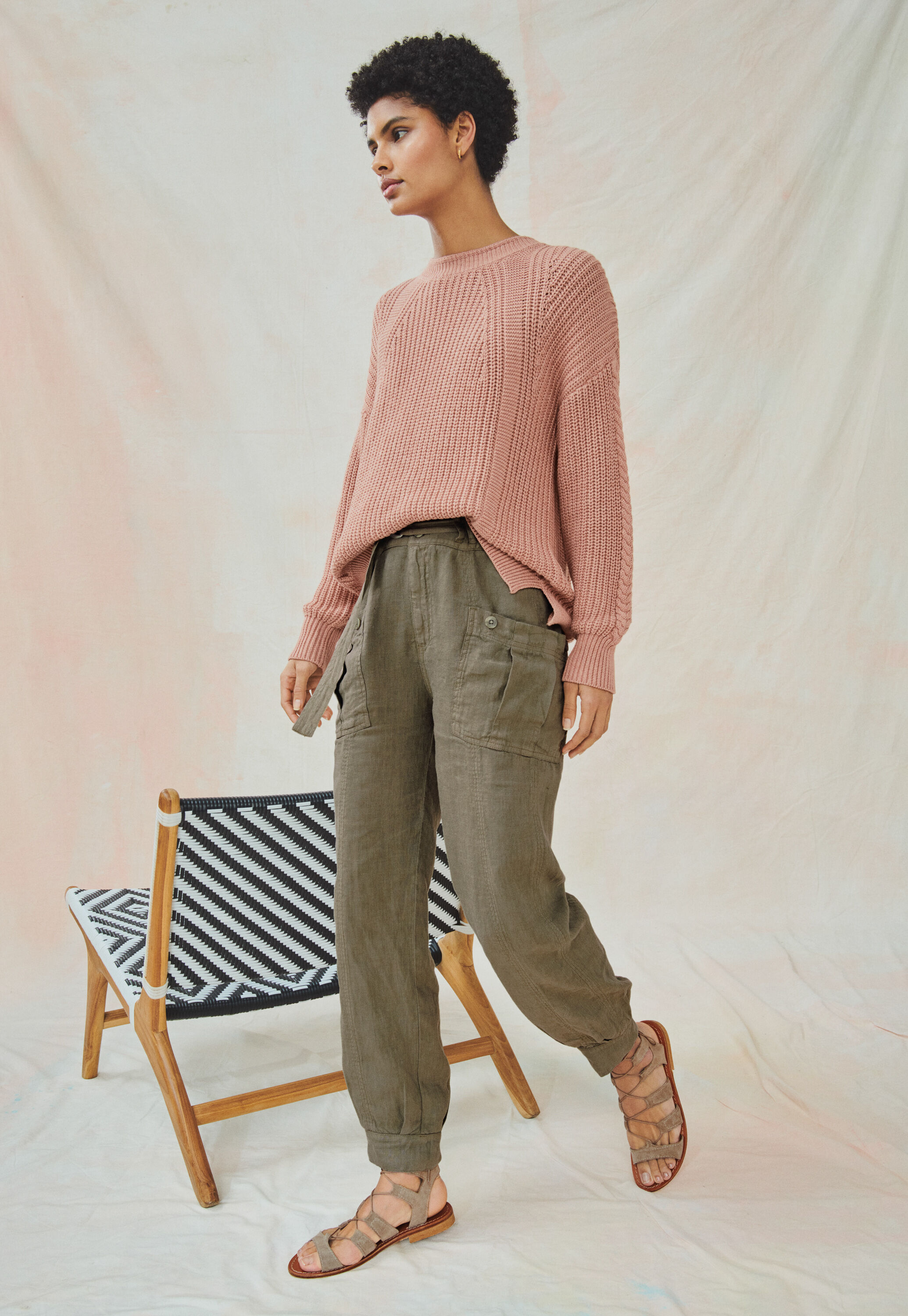 Cable-knit sweater