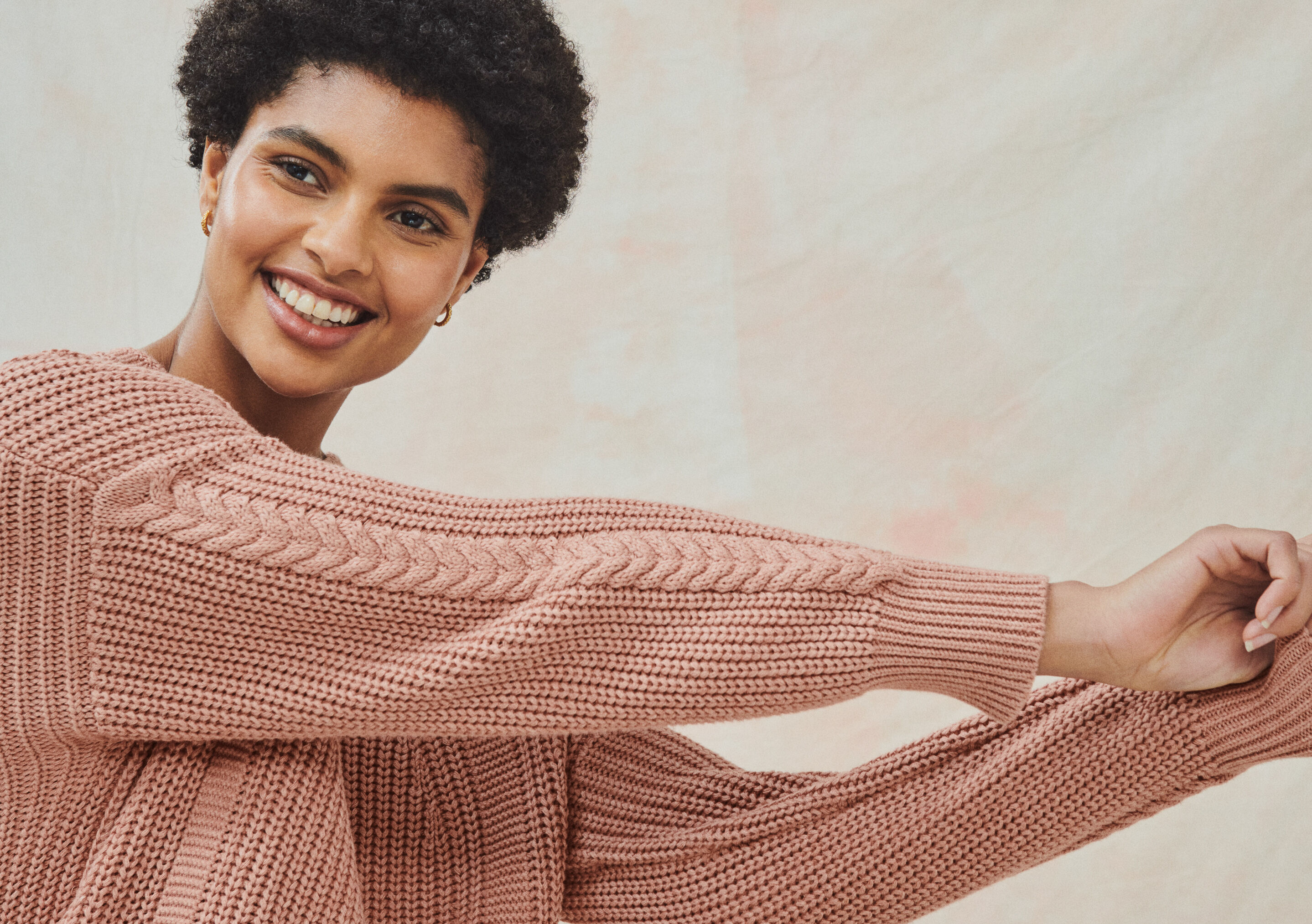 Cable-knit sweater
