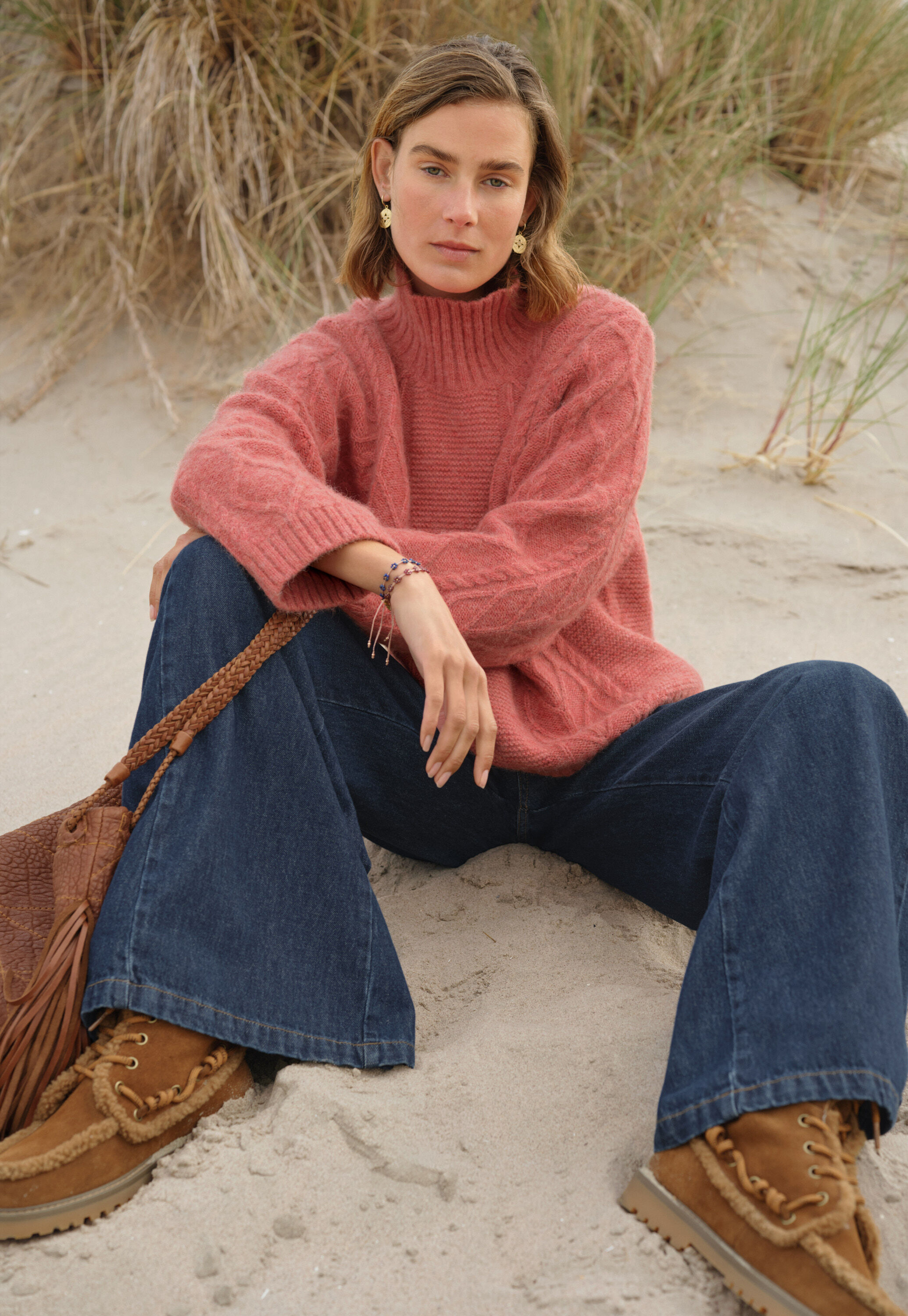 Cable-knit sweater