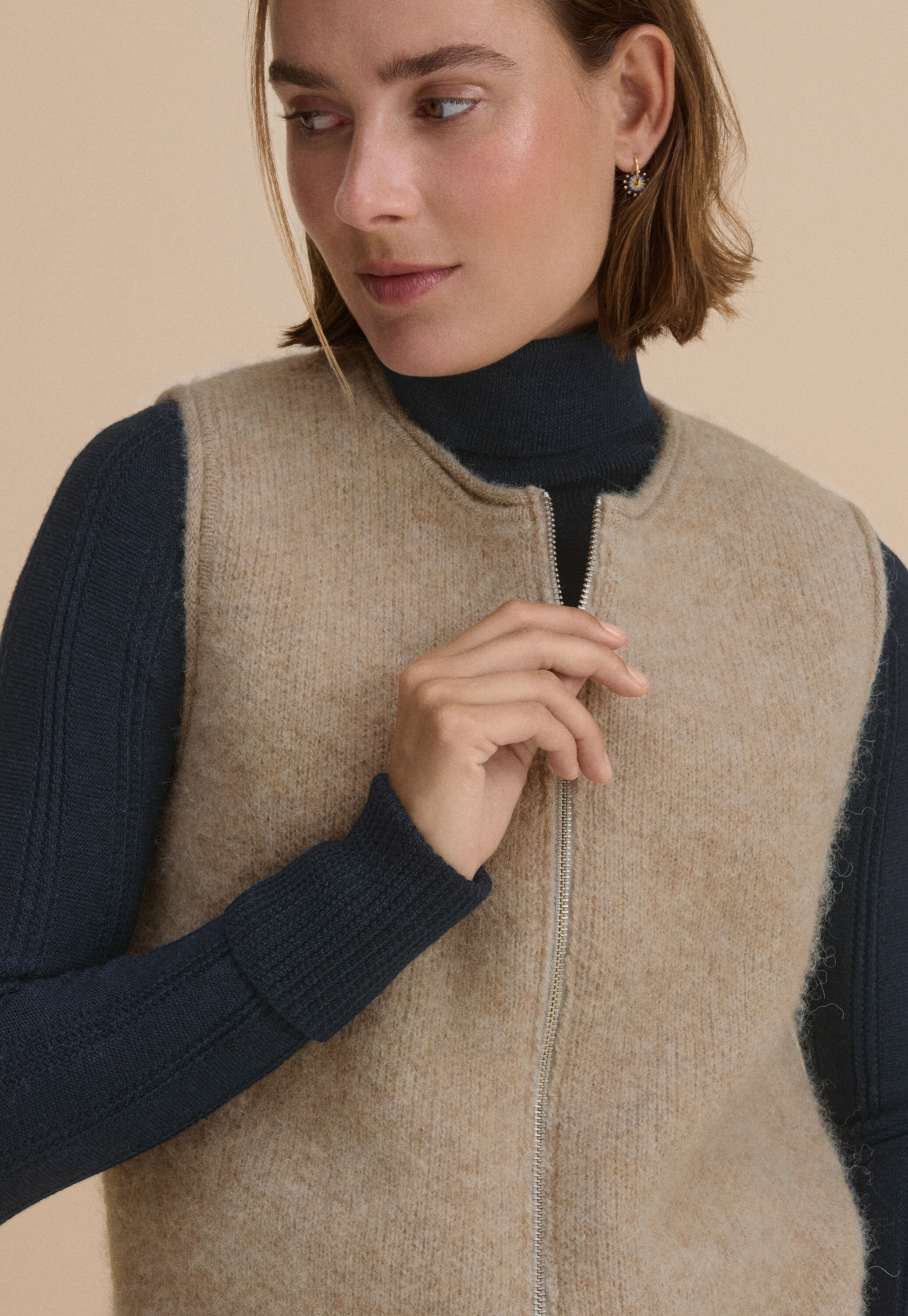 Knitted gilet