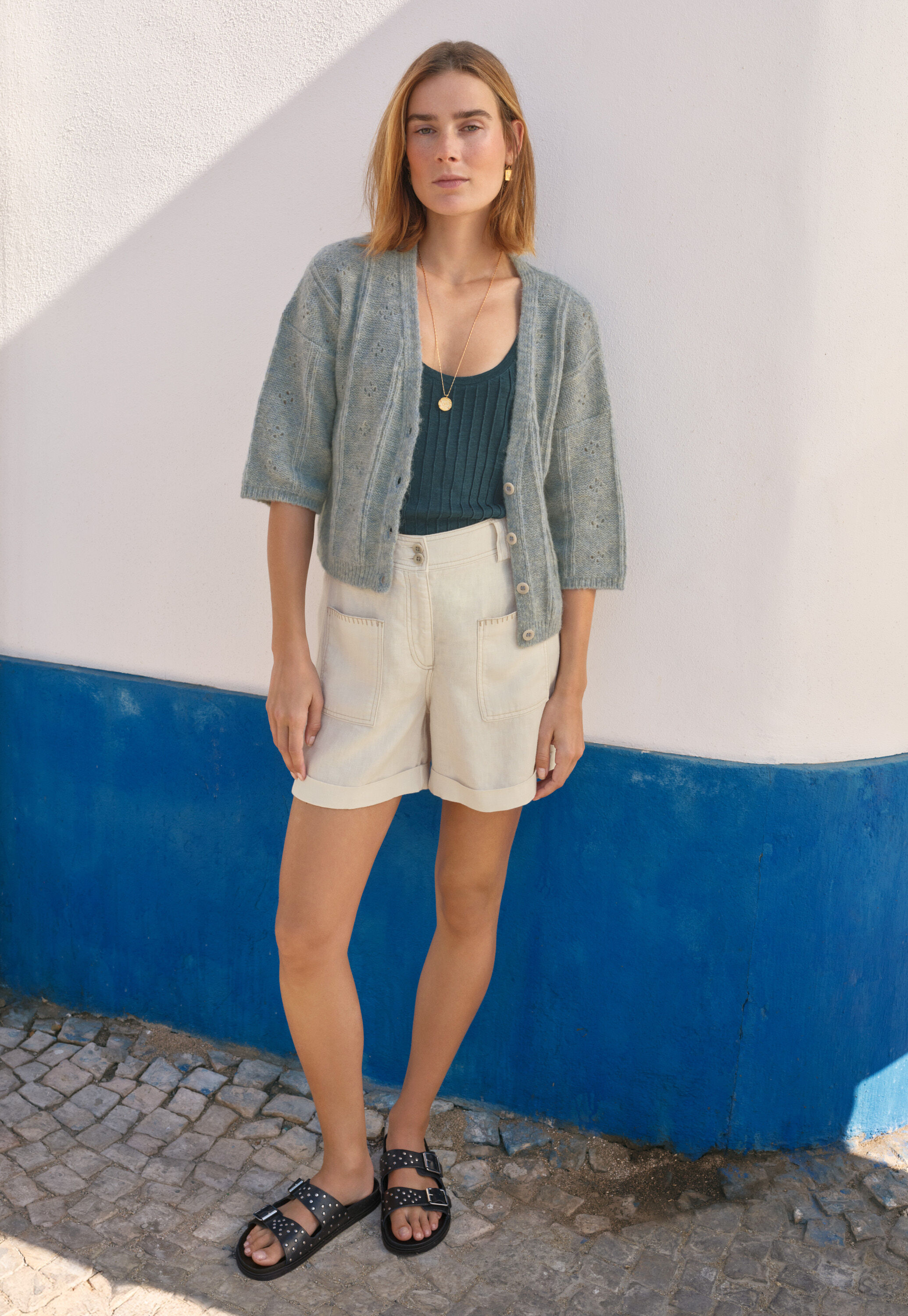 V-neck cardigan
