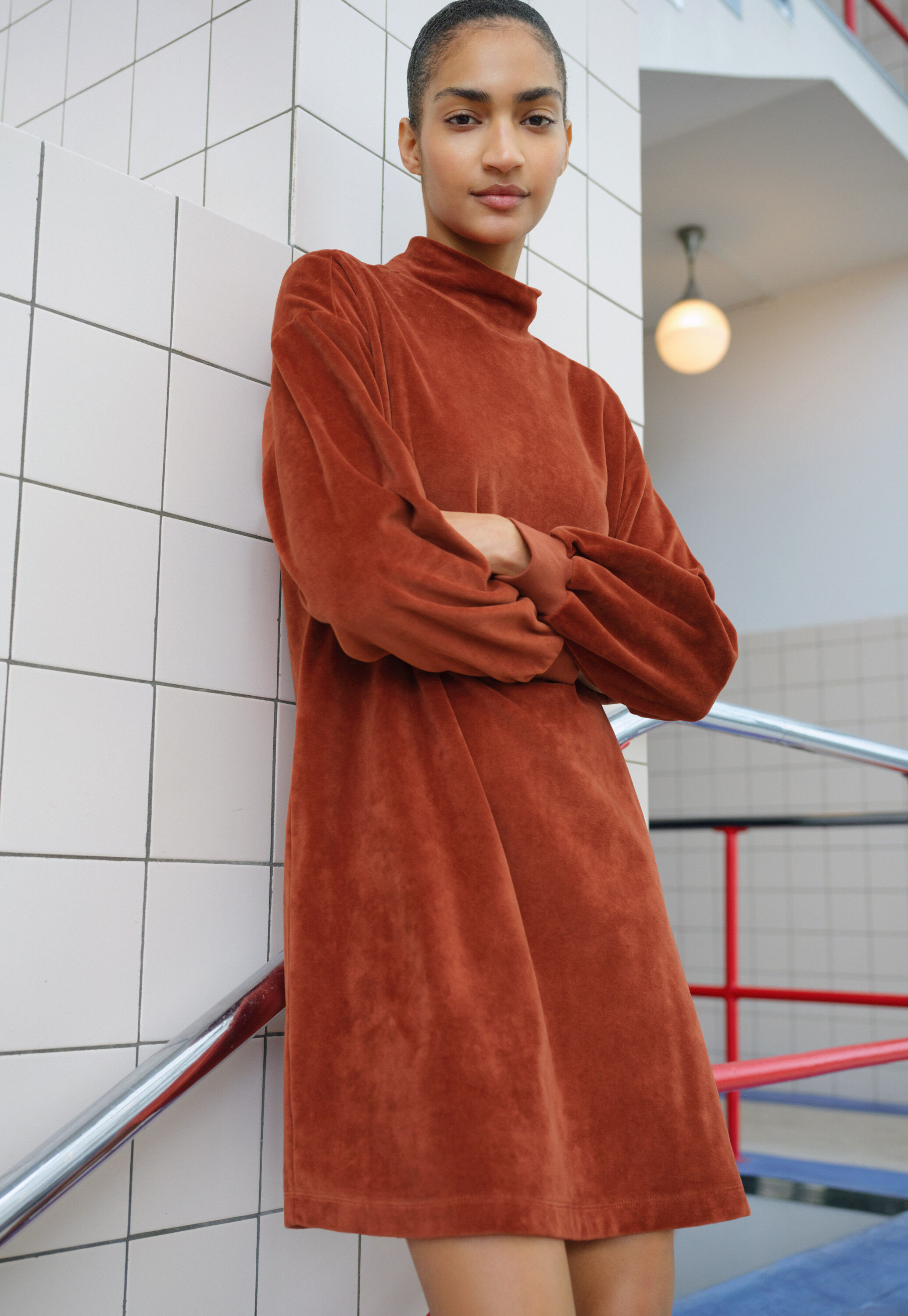 Jersey sweatshirt dress