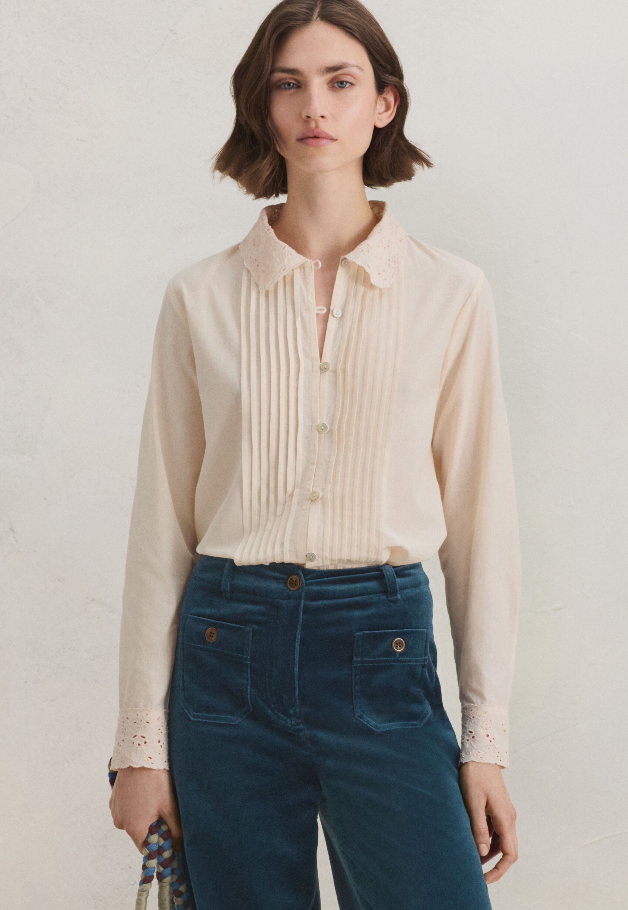 Pleated blouse