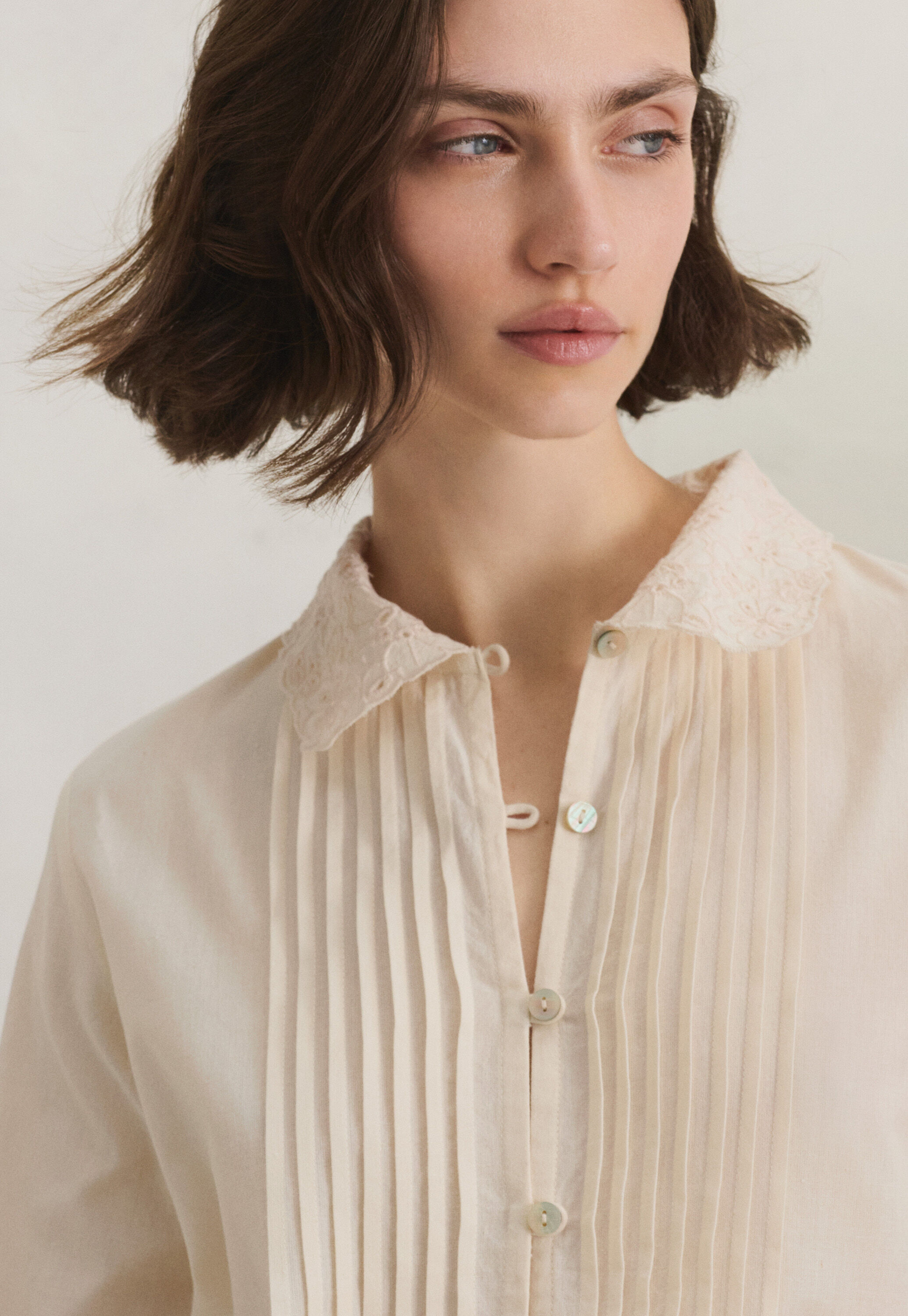 Pleated blouse