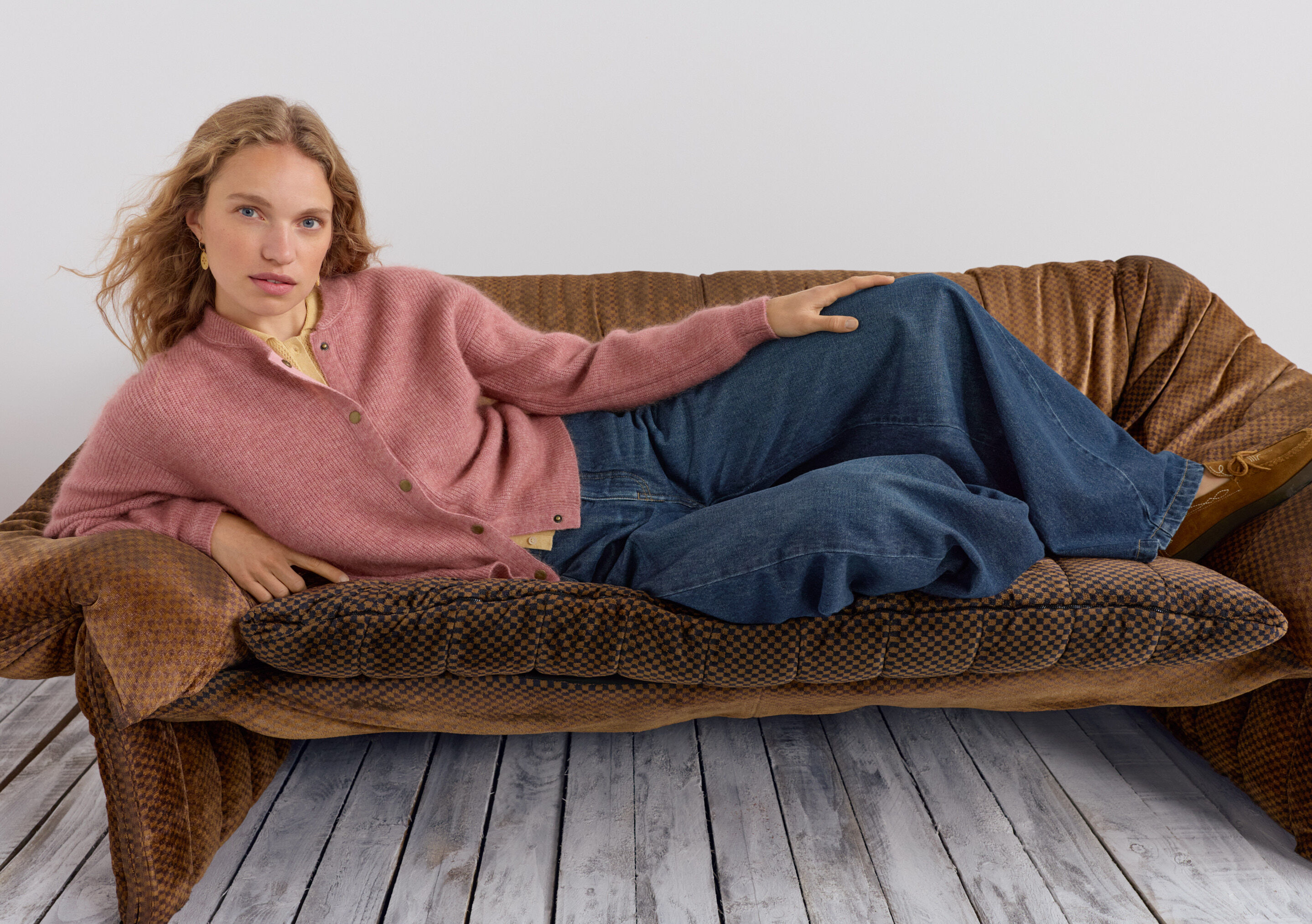 Rib-stitch bomber jacket