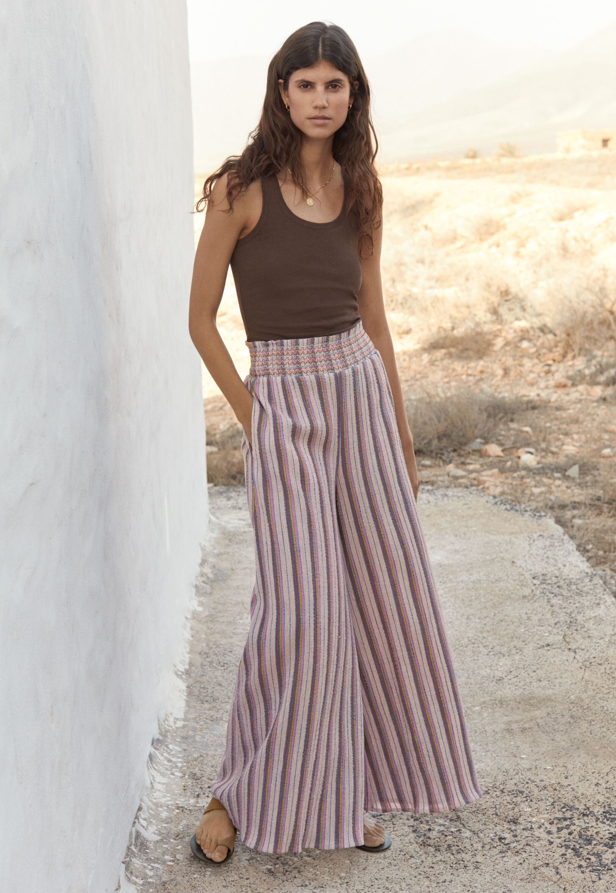 Striped trousers