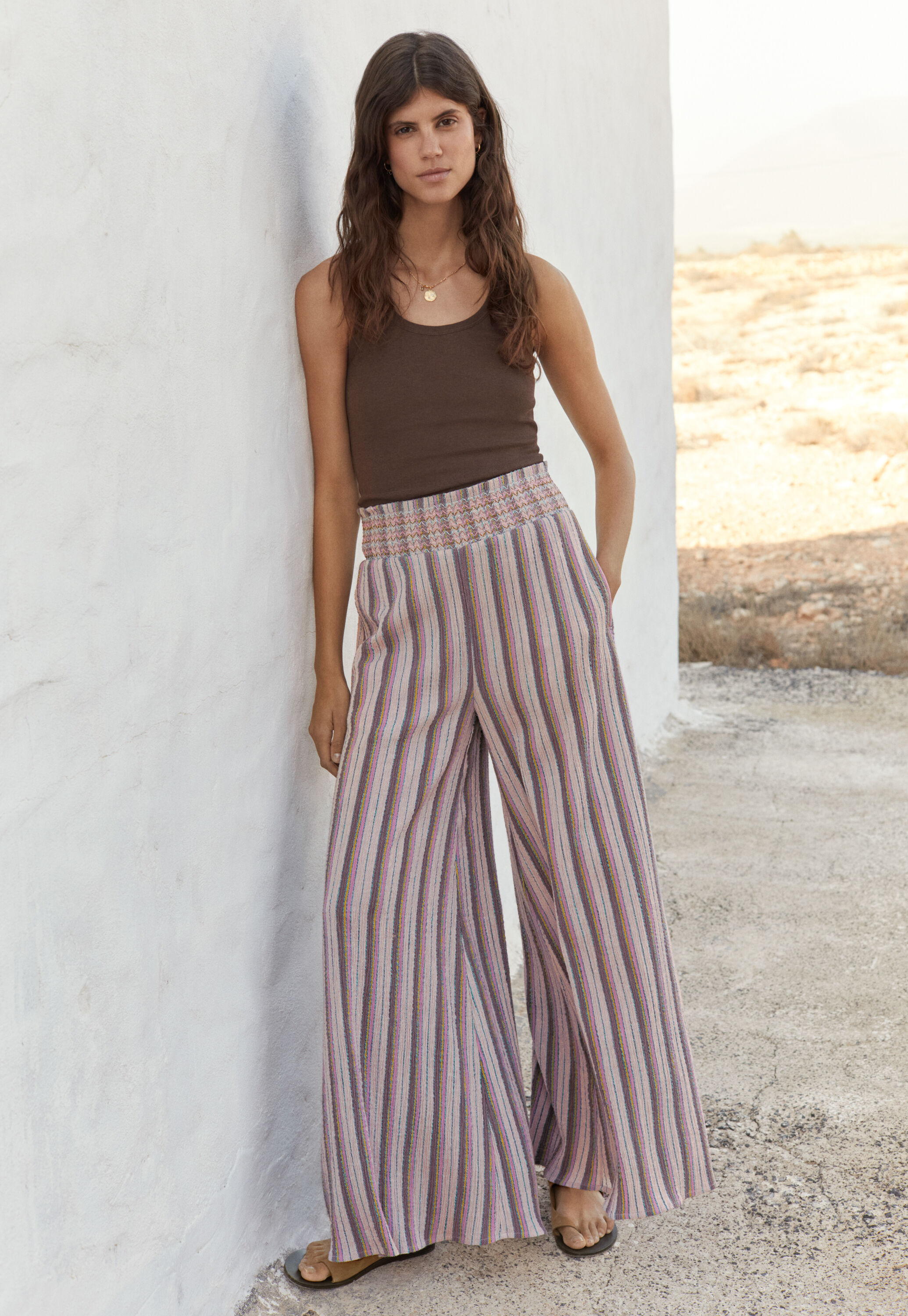 Striped trousers