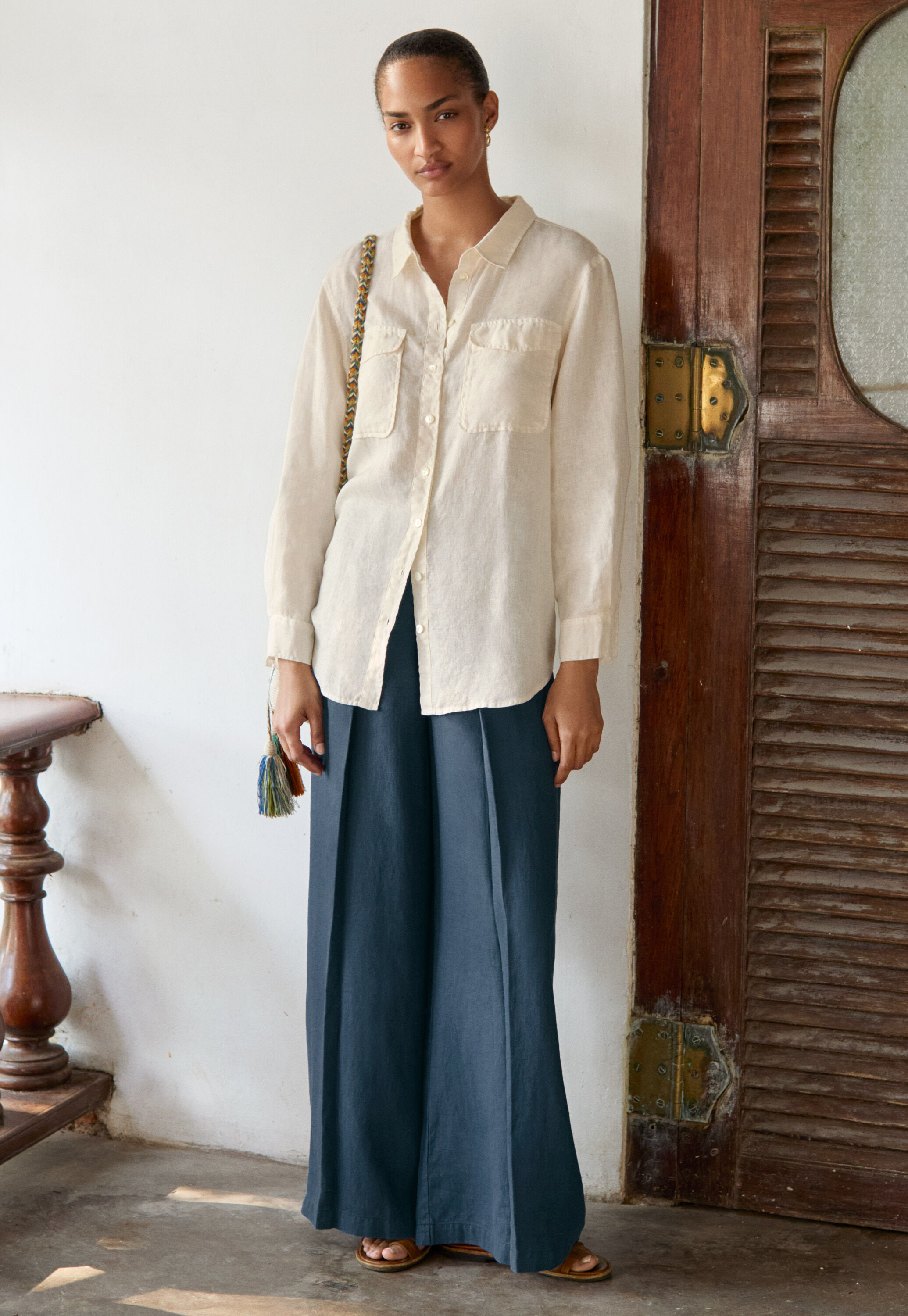 Pleat-detail trousers