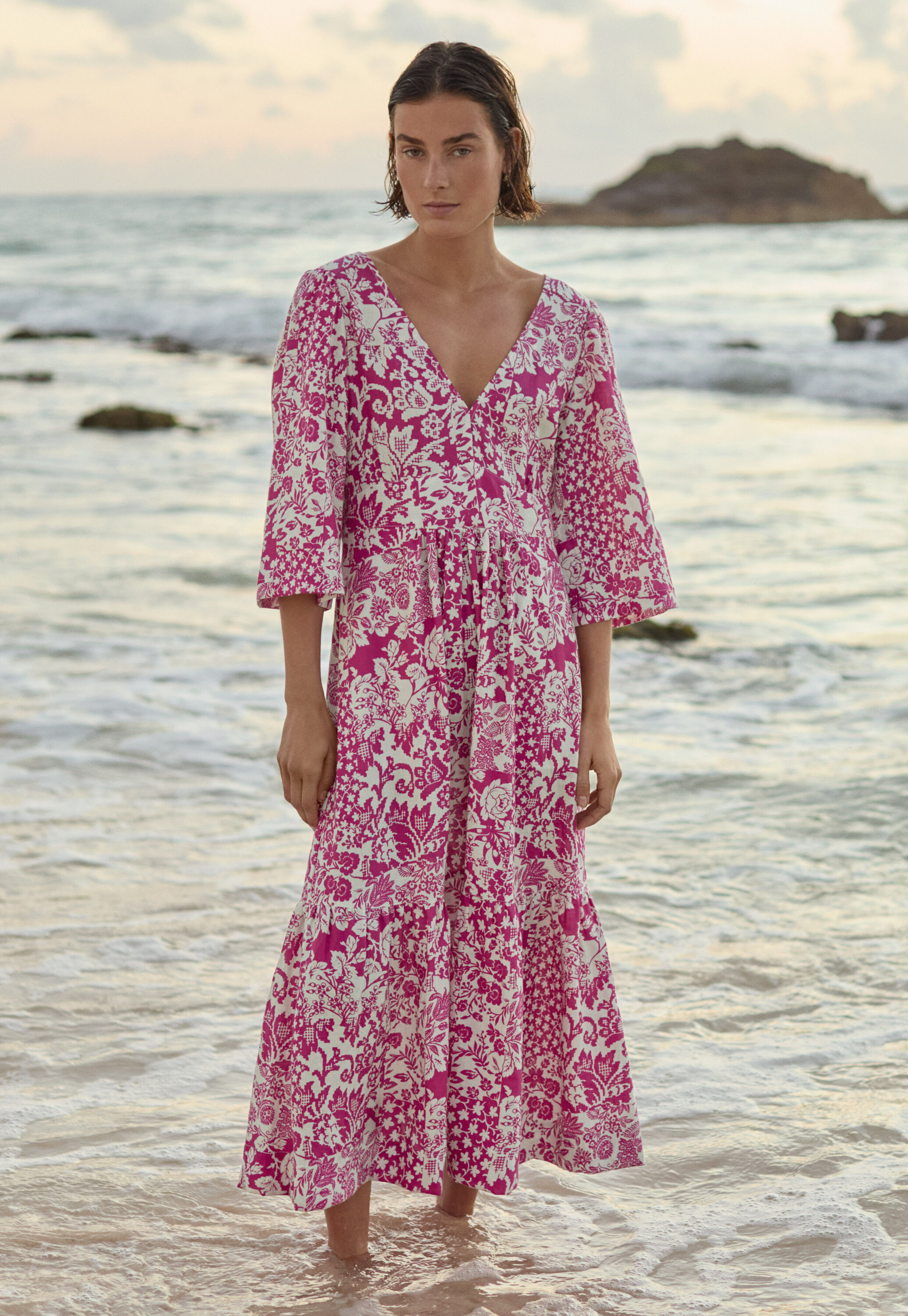 Printed maxi-dress