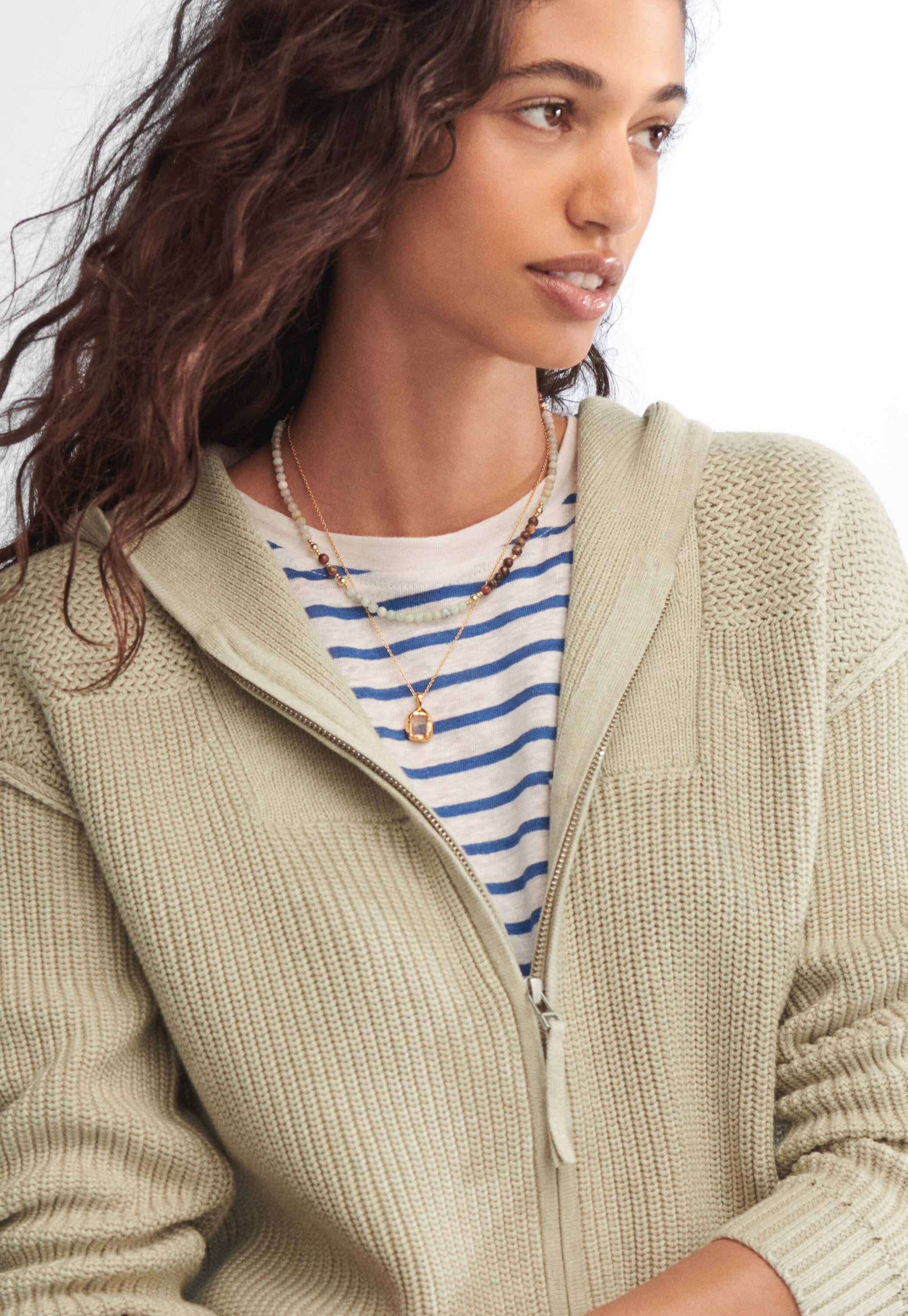 Knitted hoodie