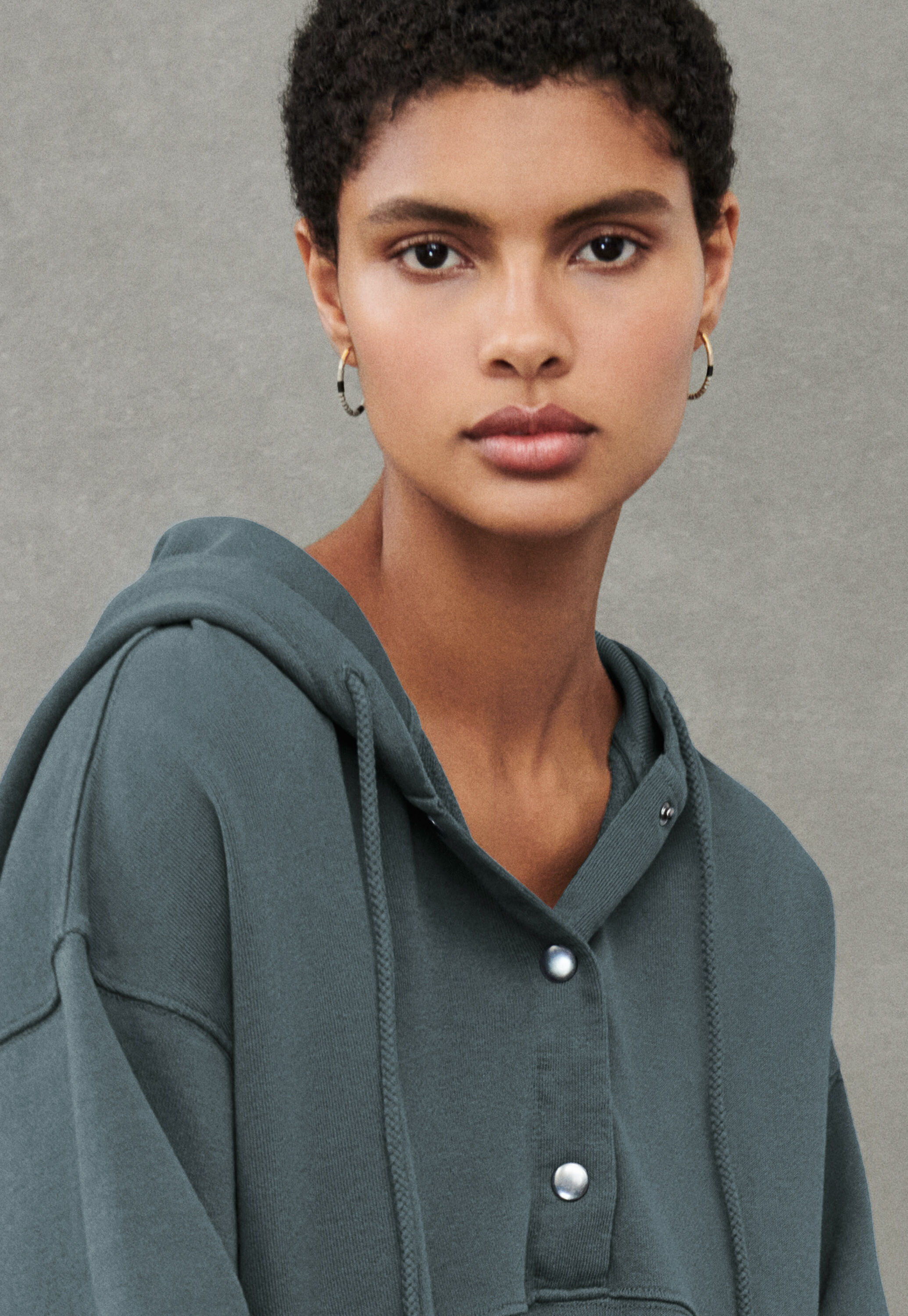 Thread hoop earrings
