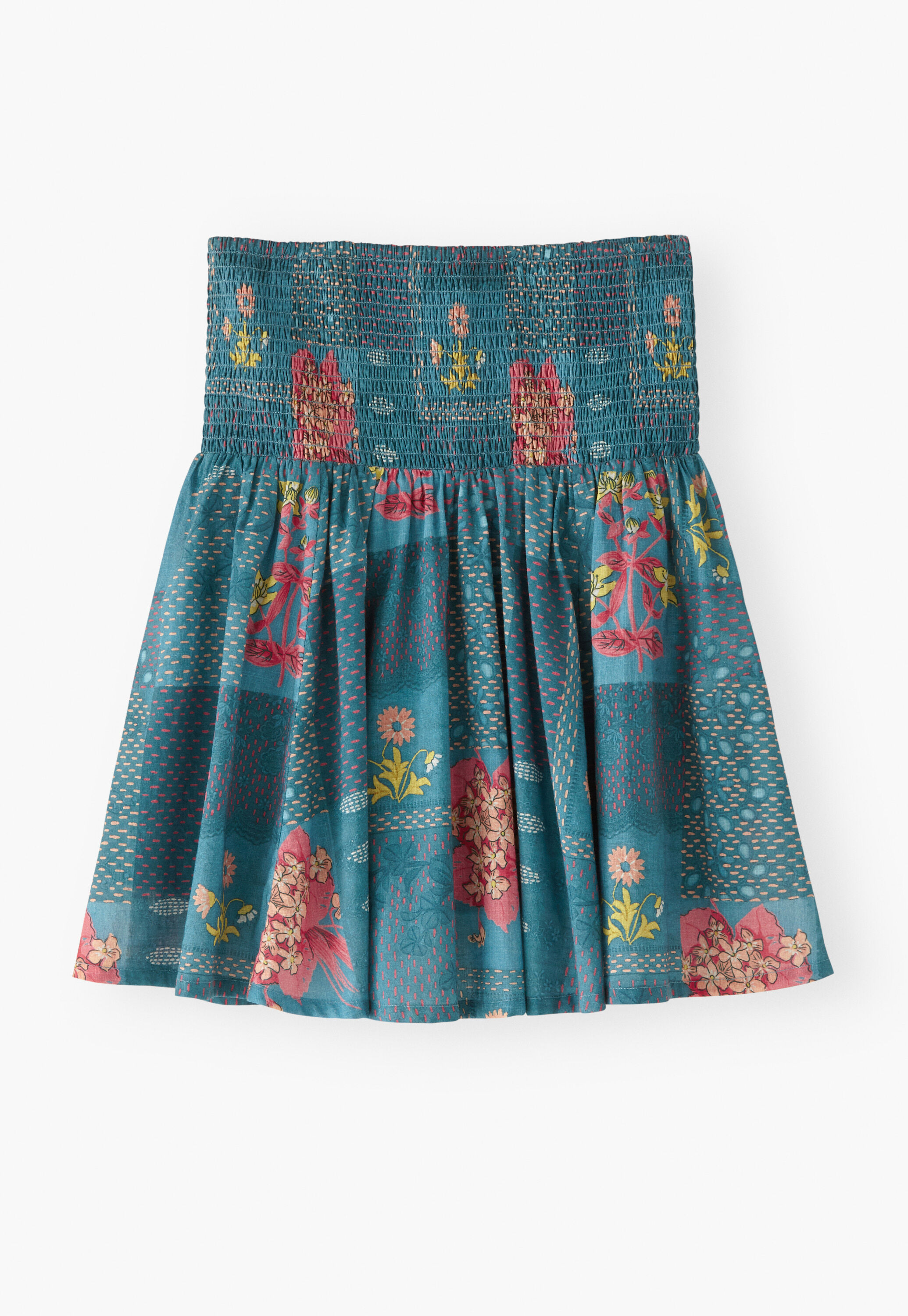 Patchwork printed skirt
