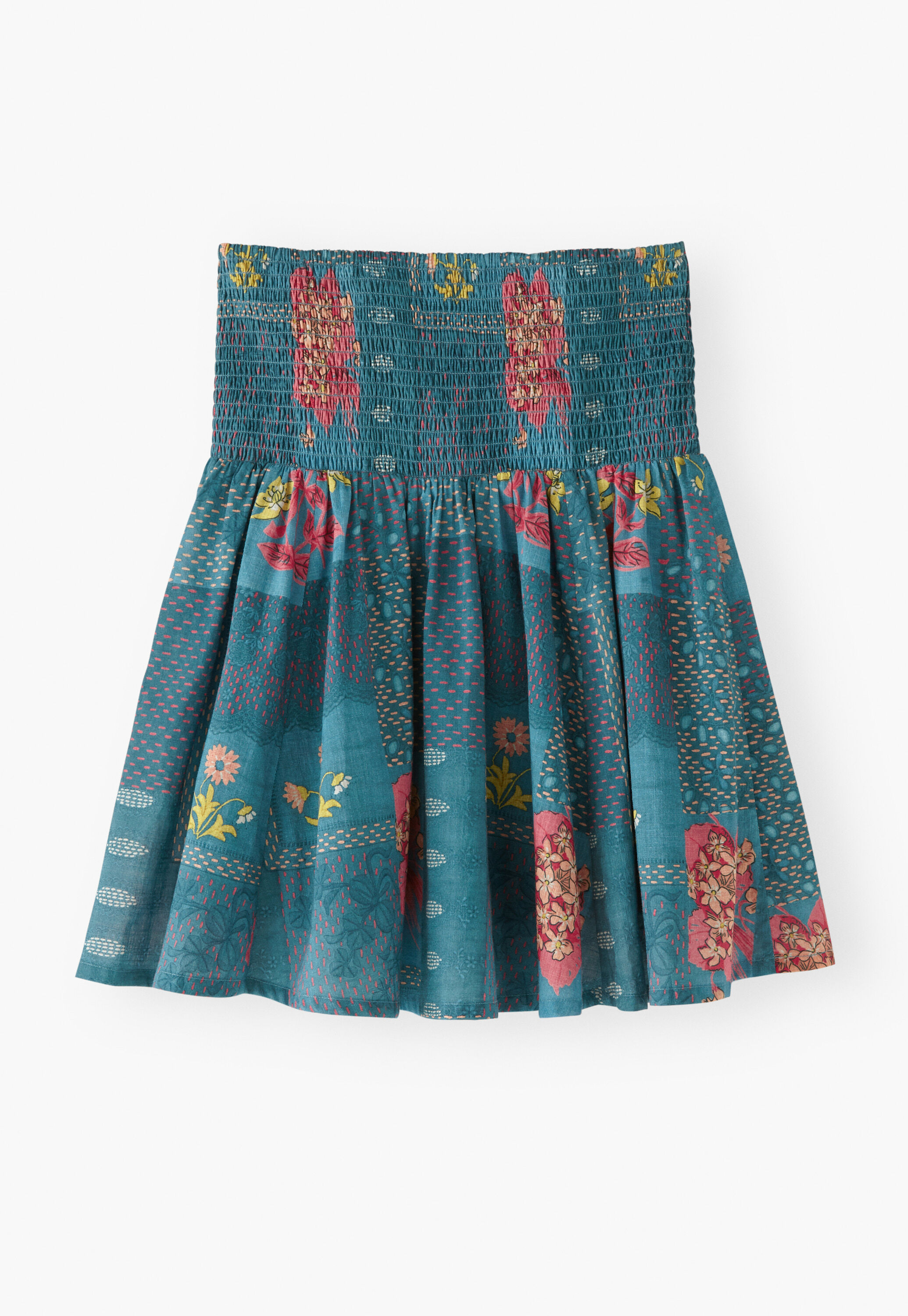 Patchwork printed skirt