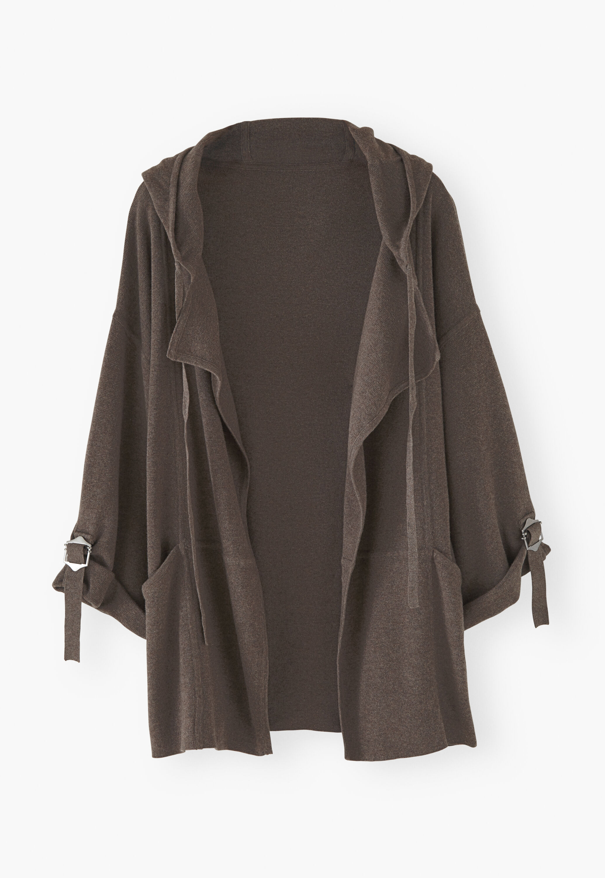 Knitted hooded jacket