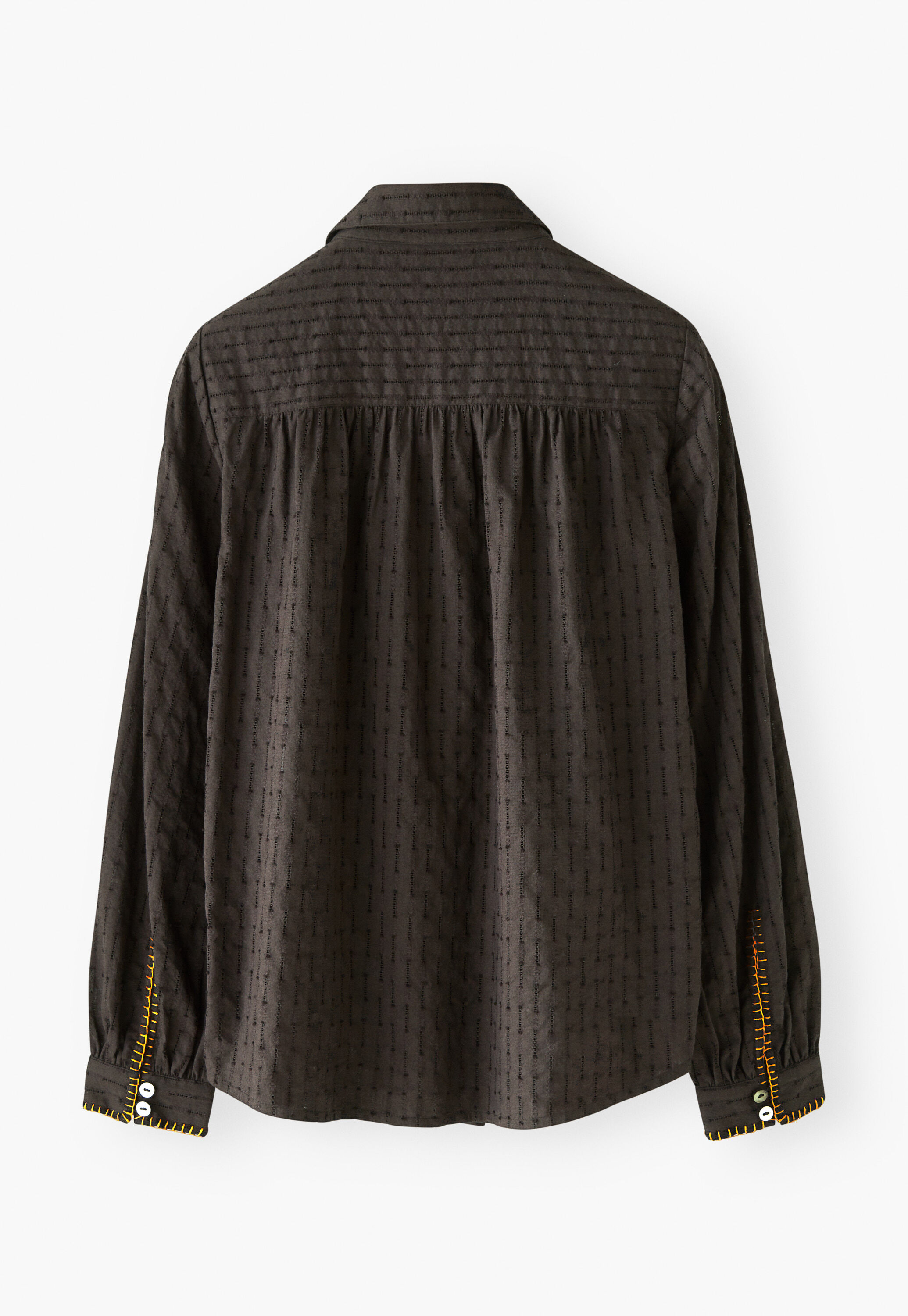 Shirring-detail shirt